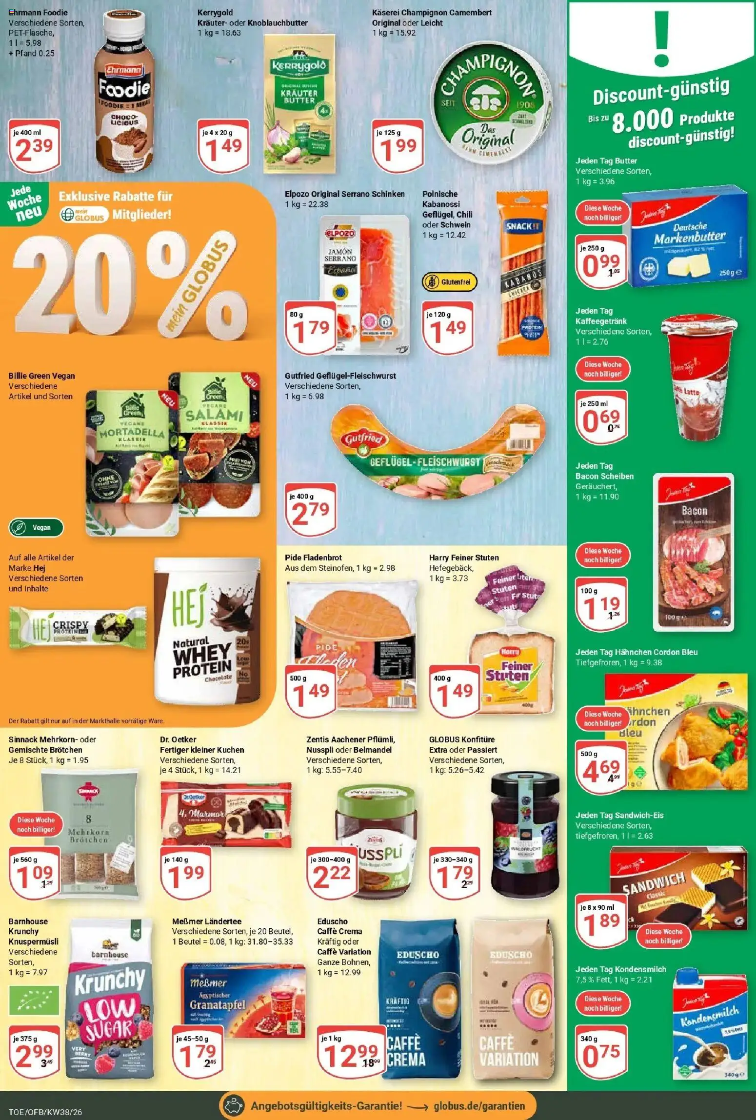 Globus Prospekt Tönisvorst (ab 14.09.2026) » Angebote online | Seite: 12 | Produkte: Granatapfel, Butter, Salami, Serrano schinken