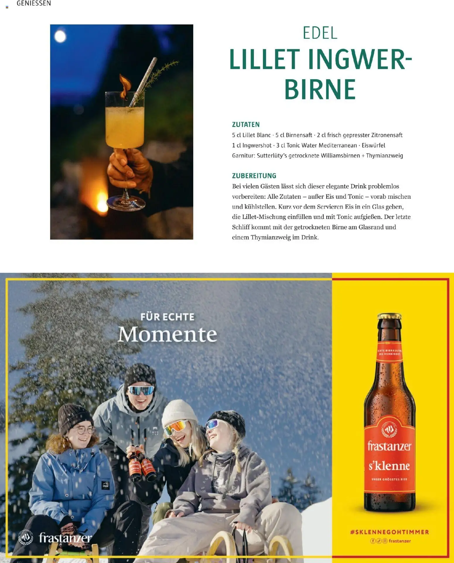 Sutterlüty B’sundrig Magazine gültig ab 17.11.2025 | Seite: 28 | Produkte: Eis, Birne, Zutaten, Bier