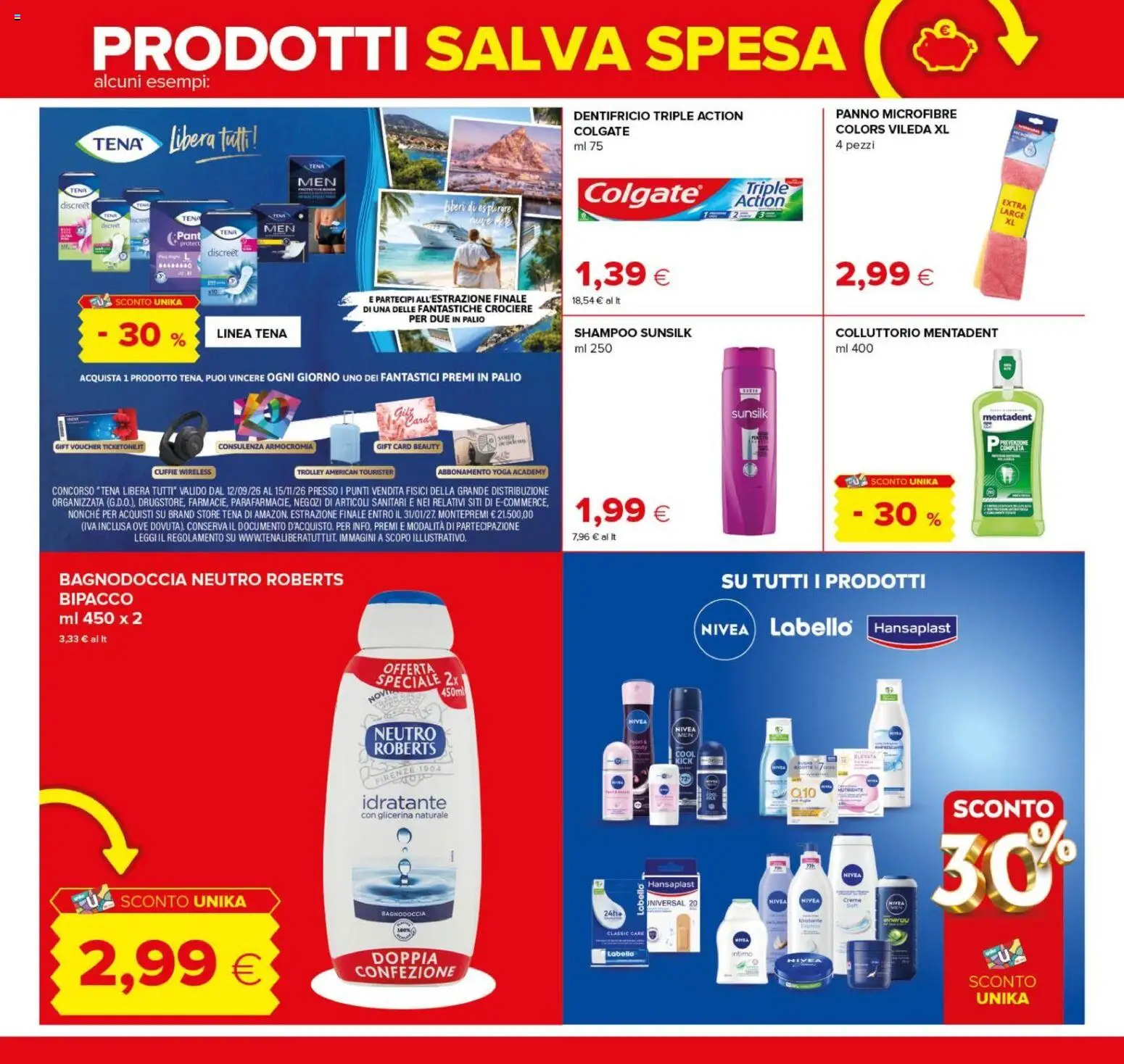 Volantino Oasi del 08/10/2026 | Pagina: 19 | Prodotti: Shampoo, Dentifricio, Cuffie, Trolley