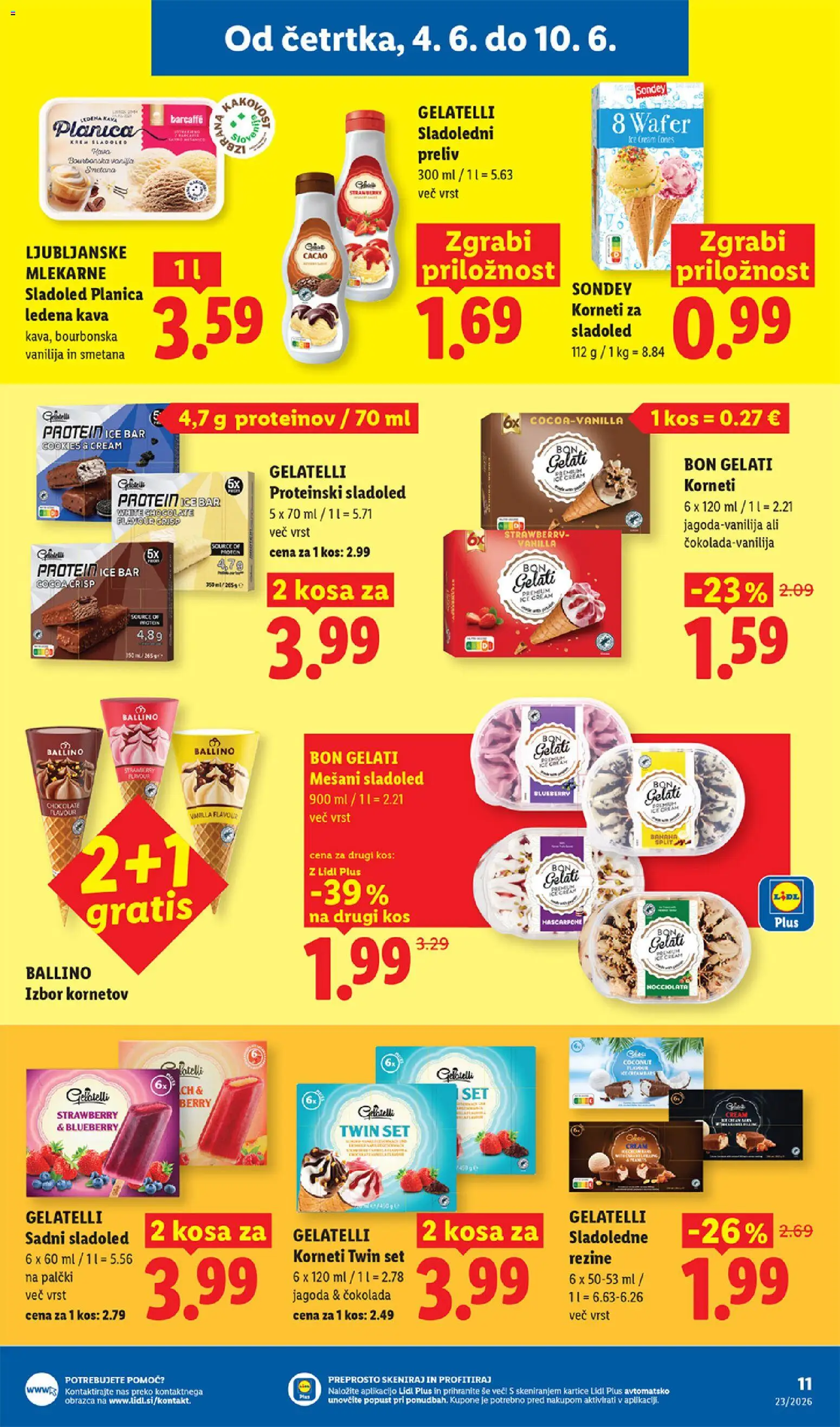 Novi Lidl katalog ponudbe – veljaven od 04.06.2026 | Stran: 15 | Izdelki: Kos, Kava, Cokolada, Smetana