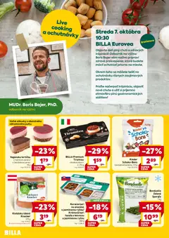 Billa leták platný od 07.10.2026 | Strana: 2 | Produkty: Mäso, Tiramisu, Špargľa, Dezert