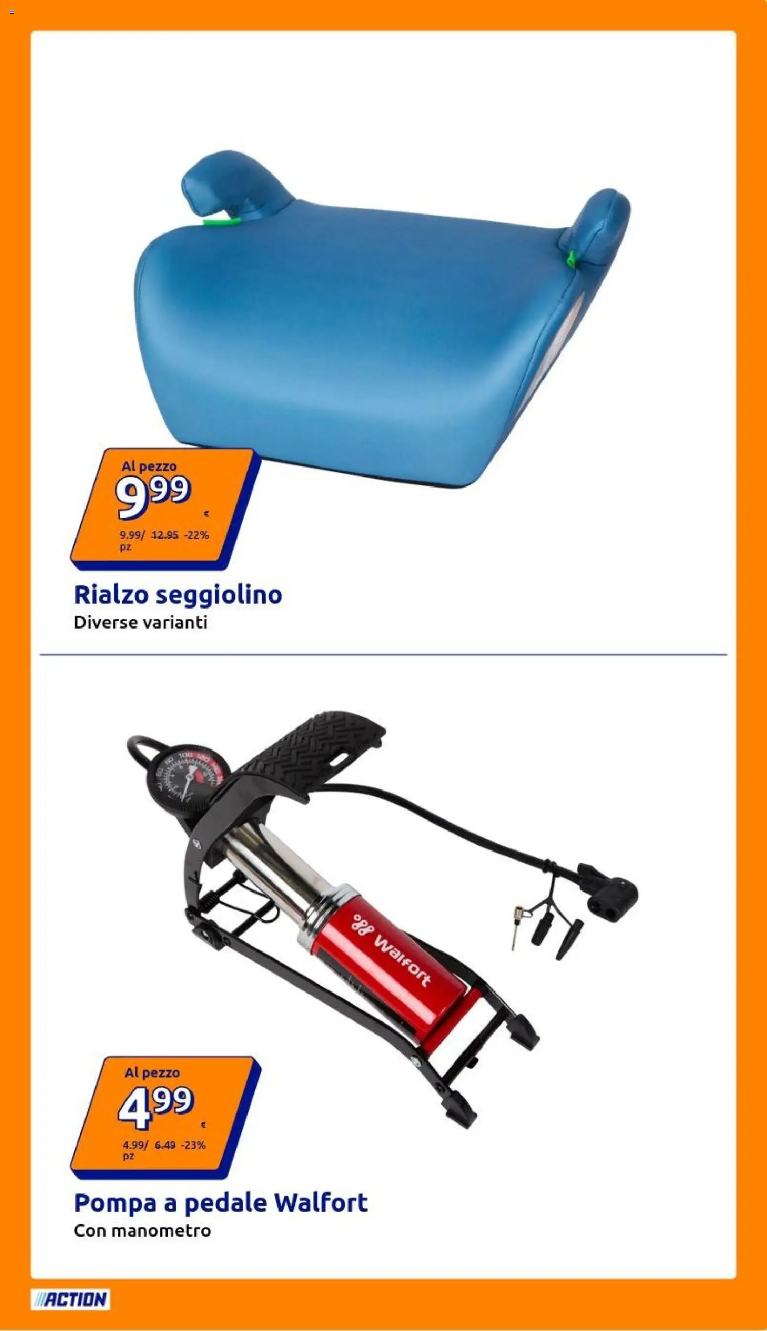 Volantino Action del 08/07/2026 | Pagina: 9 | Prodotti: Seggiolino, Manometro