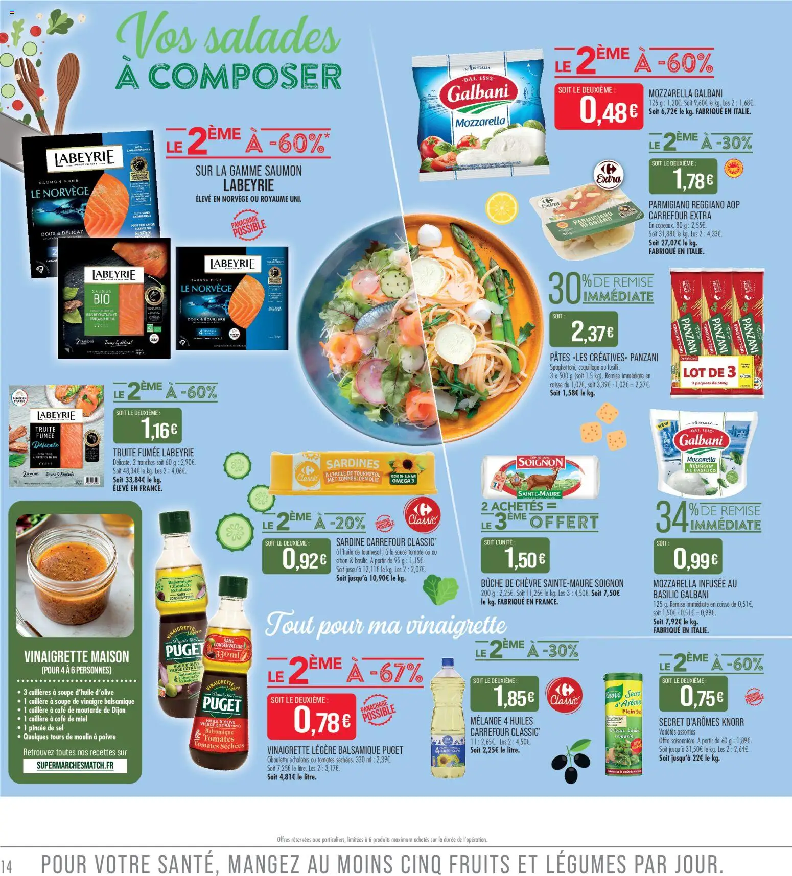 {H1} | Page: 14 | Produits: Sardines, Tomates séchées, Tomates, Saumon