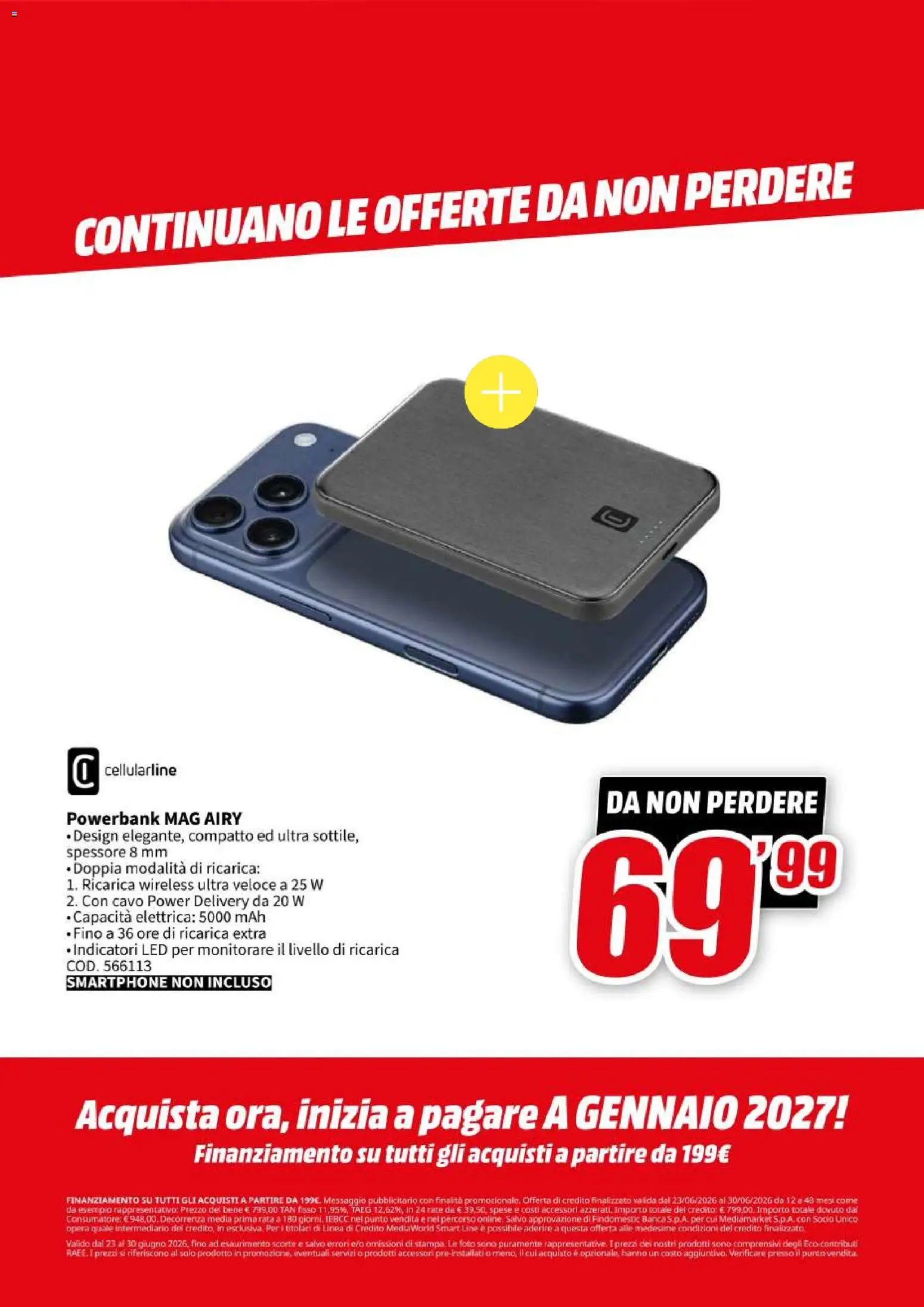 Volantino Media World del 23/06/2026 | Pagina: 35 | Prodotti: Smartphone, Monitorare, Cavo