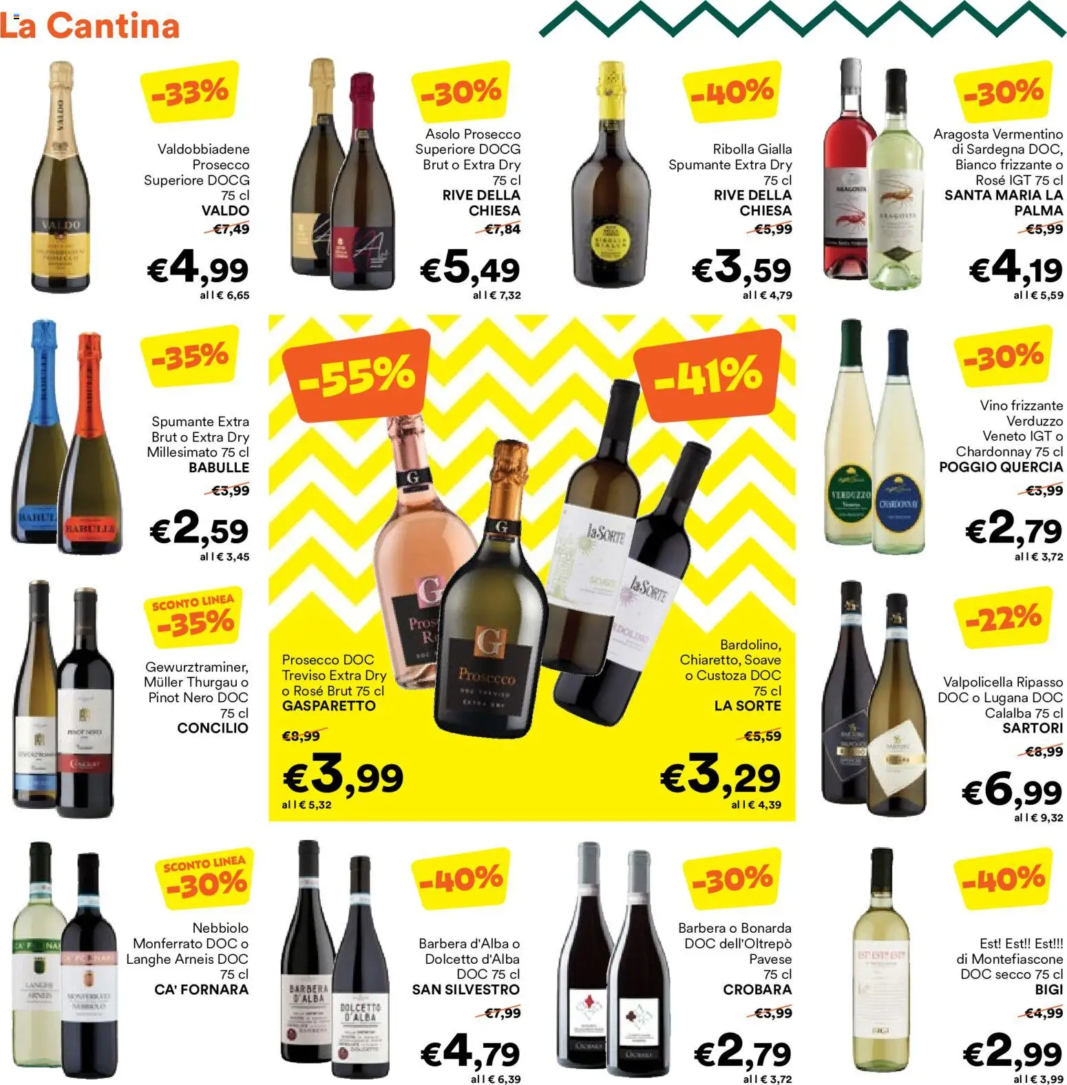 Volantino Unes del 03.06.2026 | Pagina: 14 | Prodotti: Prosecco, Vino, Spumante