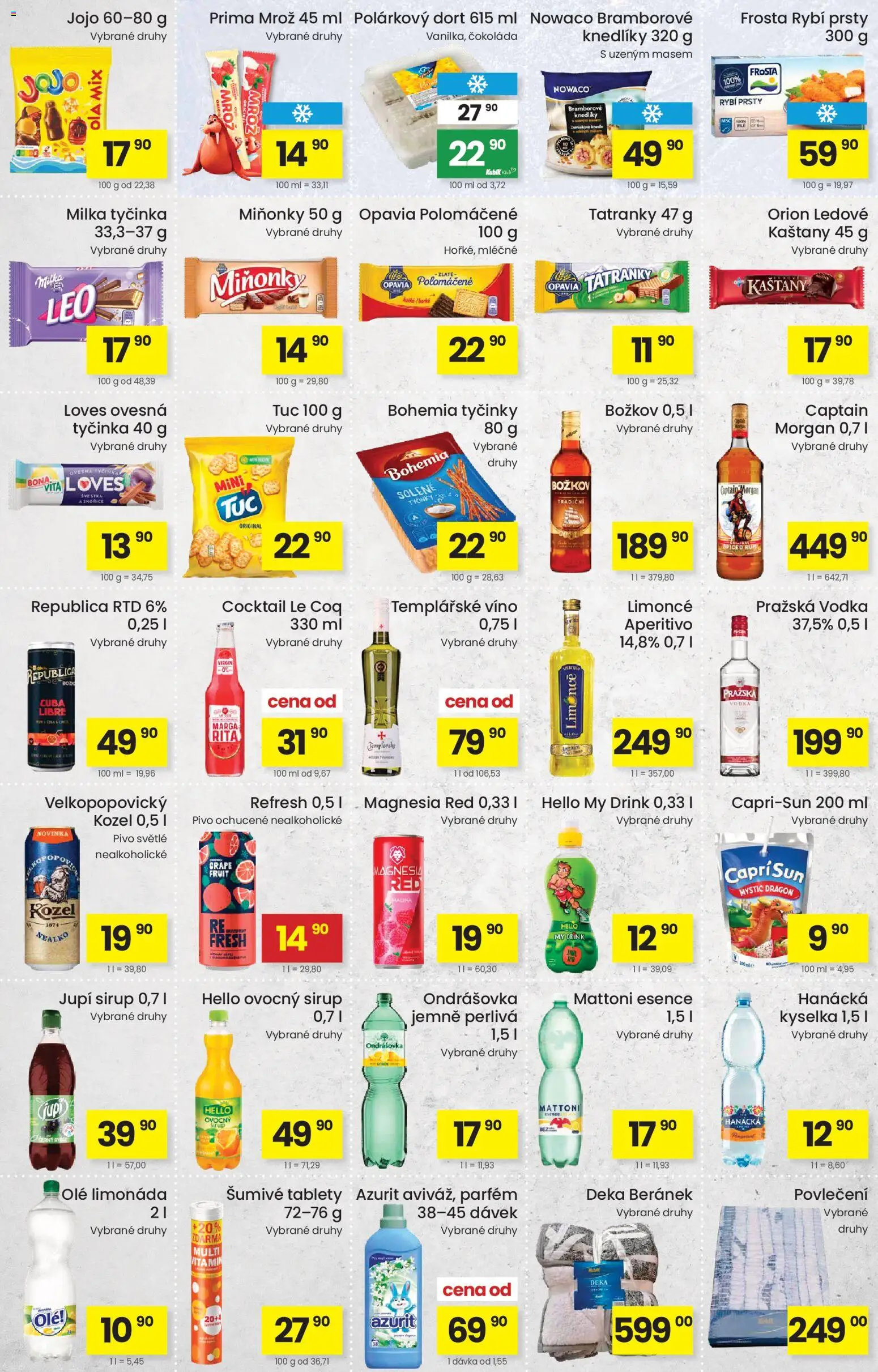 Kubík leták od 19.05.2026 | Strana: 3 | Produkty: Ondrášovka, Limonáda, Povlečení, Rybí prsty