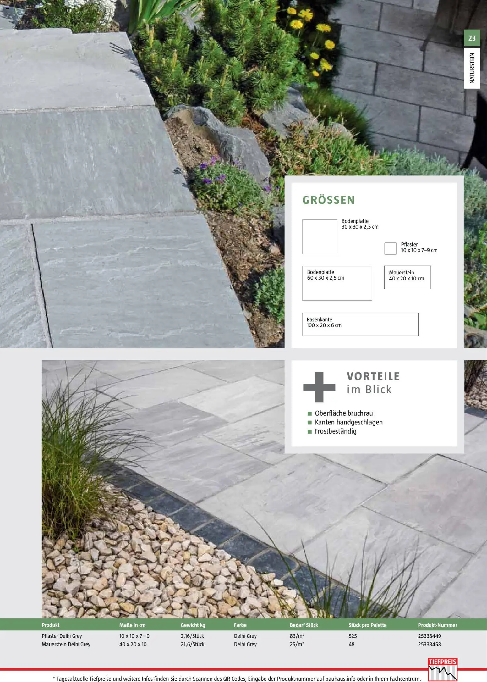 Bauhaus Gartenbaumaterialien gültig ab 01.04.2026 | Seite: 23 | Produkte: Gewicht