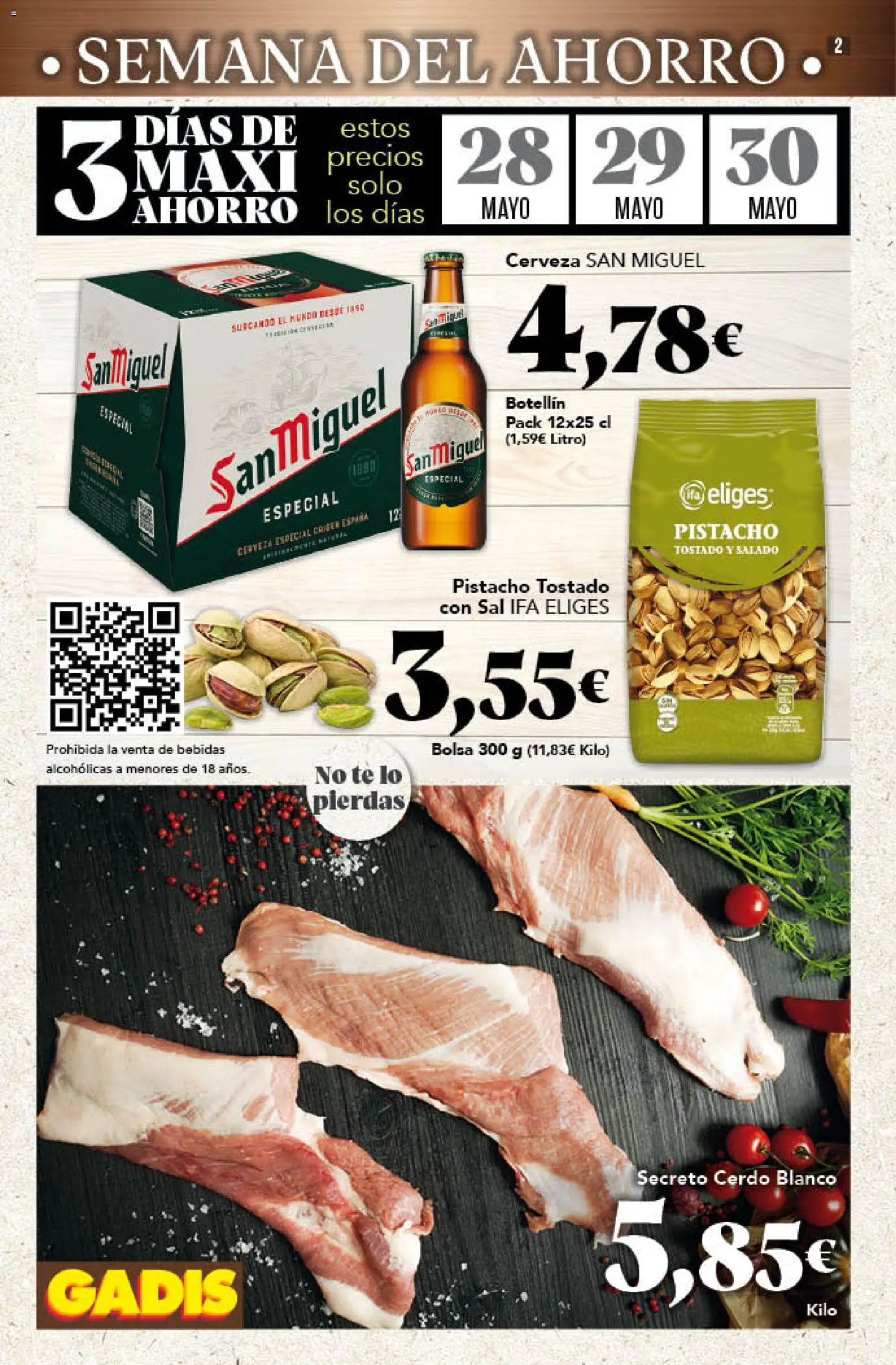 Gadis folleto │ válido desde el 28.05.2026 | Página: 2 | Productos: Cerveza, Cerdo, Té, Bolsa