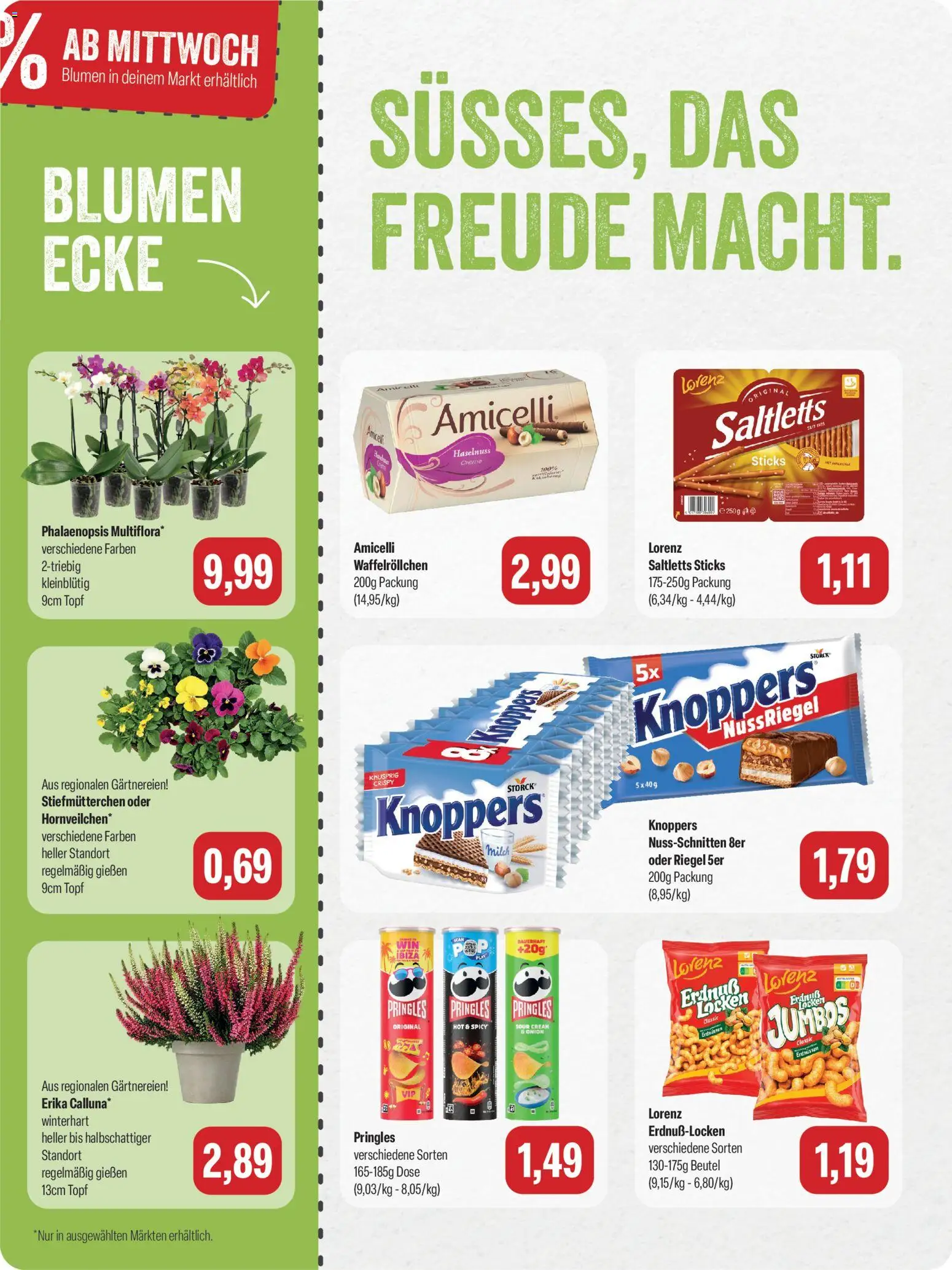 Feneberg Angebote – gültig ab 28.09.2026 | Seite: 8 | Produkte: Stiefmutterchen, Blumen, Creme, Knoppers