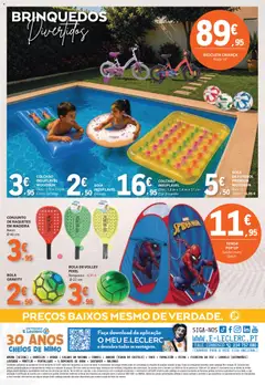 Pré-visualização E.Leclerc folheto Especial Praia válido de 09.06.2026 | Página: 16 | Produtos: Faca, Tenda, Bicicleta, Colchão