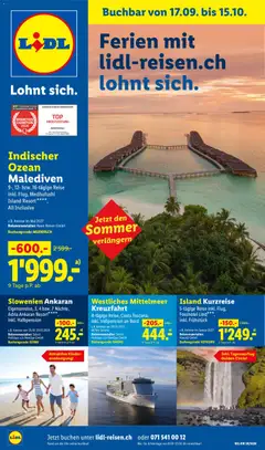 Lidl aktionen Ferien mit Lidl Reisen ab 17.09.2026 gültig