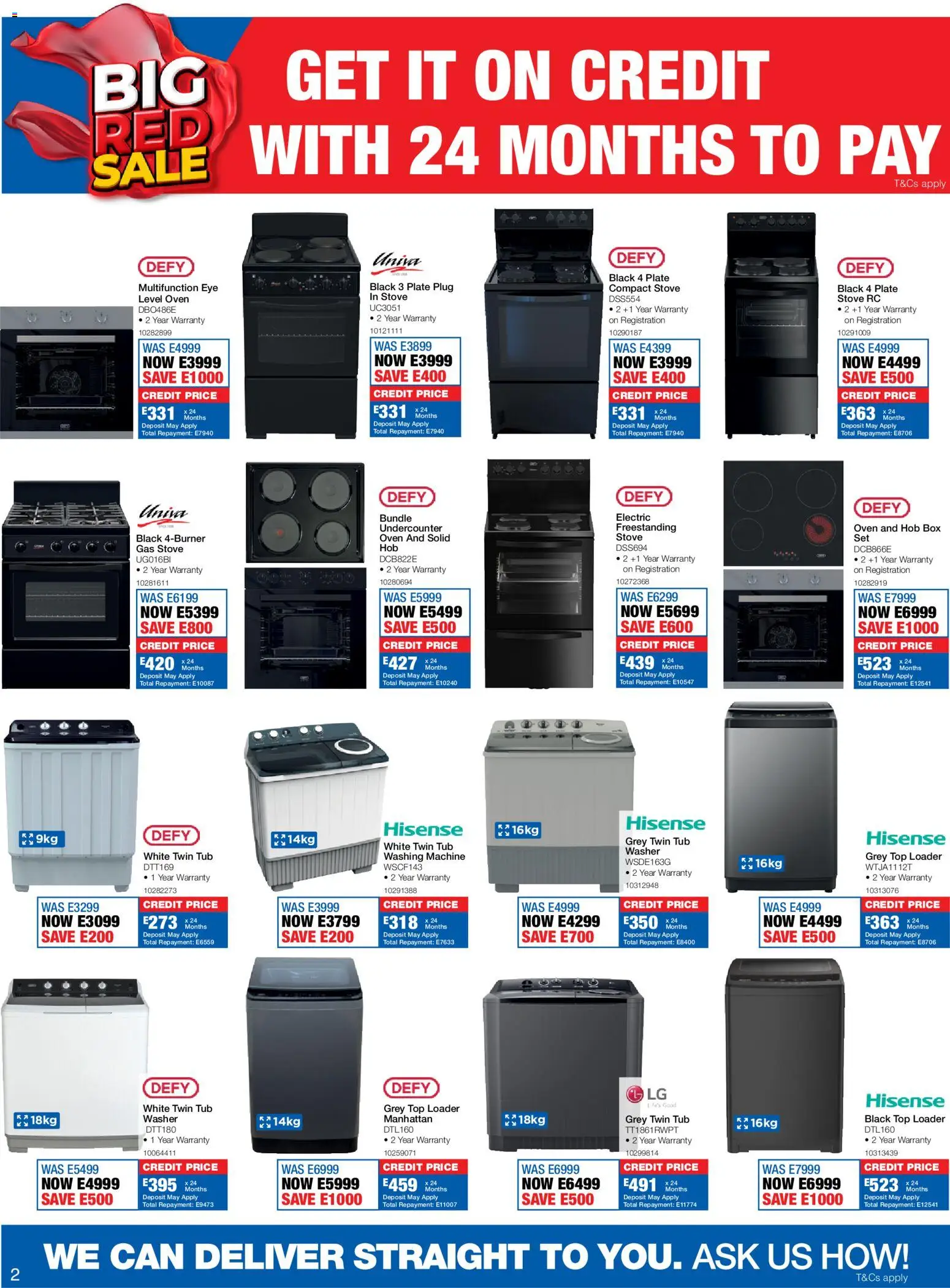 New OK Furniture catalogue – valid from 18.05.2026 | Page: 2 | Products: Washing machine, Hob, Box, Gas stove