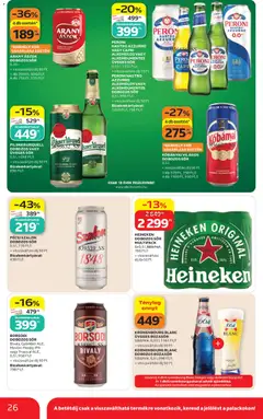 HEINEKEN DOBOZOS SÖR MULTIPACK, HEINEKEN DOBOZOS SÖR MULTIPACK 6x0,5 l - amely érvényes a következő dátumtól: 2026.09.10. | Oldal: 26