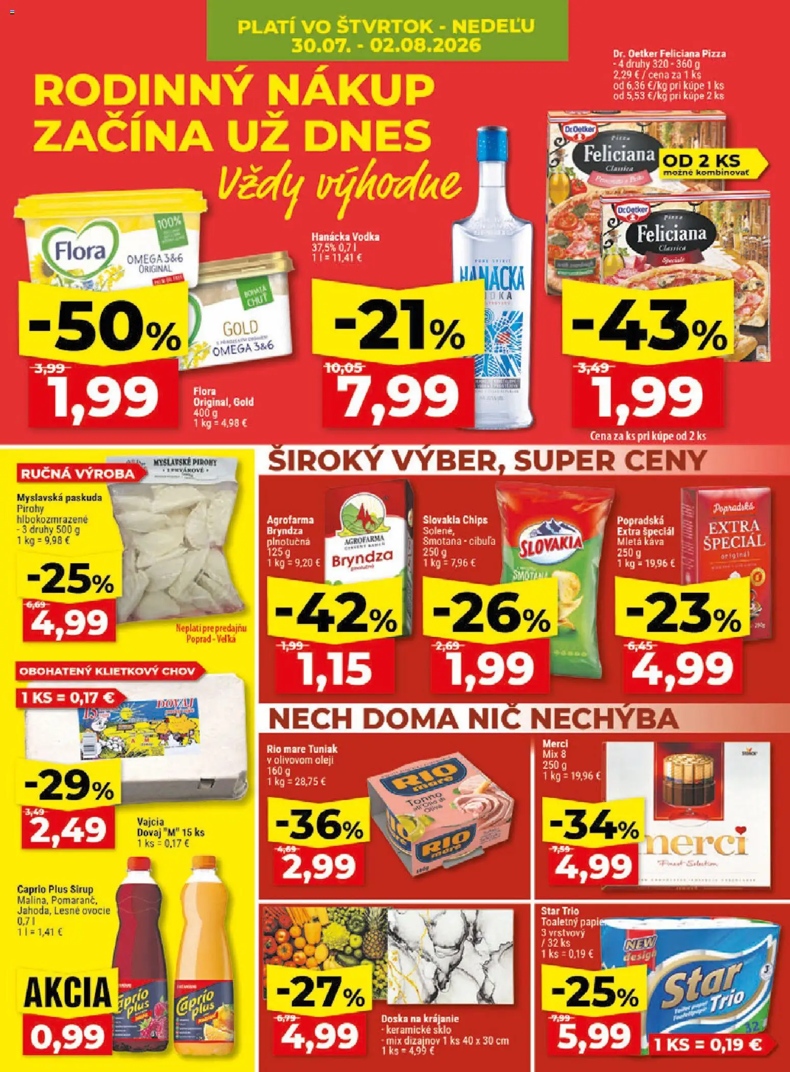 Nové Klas akcie – leták je platný od 27.07.2026 | Strana: 27 | Produkty: Tuniak, Káva, Rio Mare, Vodka