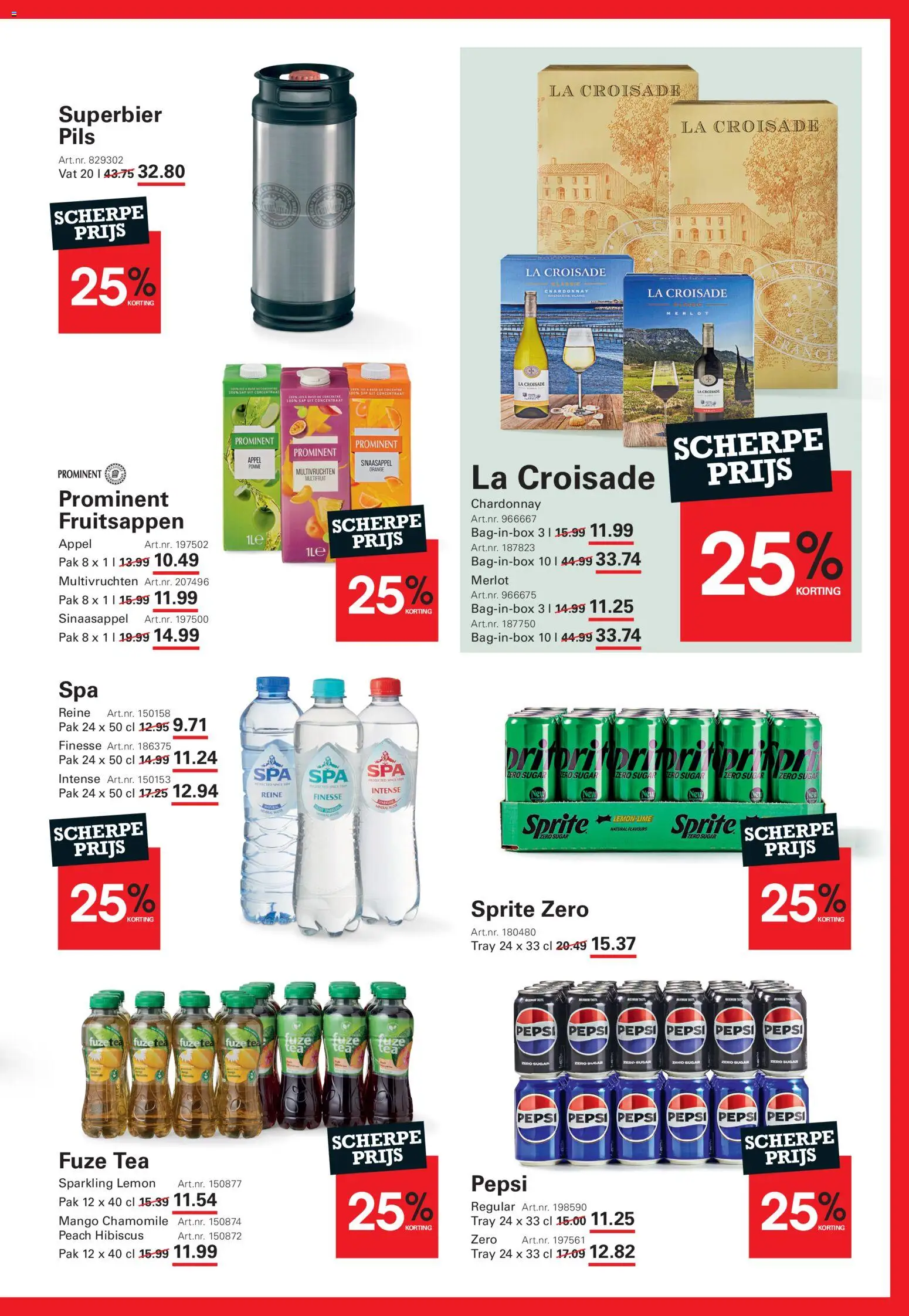 {H1} | Pagina: 7 | Producten: Sap, Pepsi, Sprite, Appel