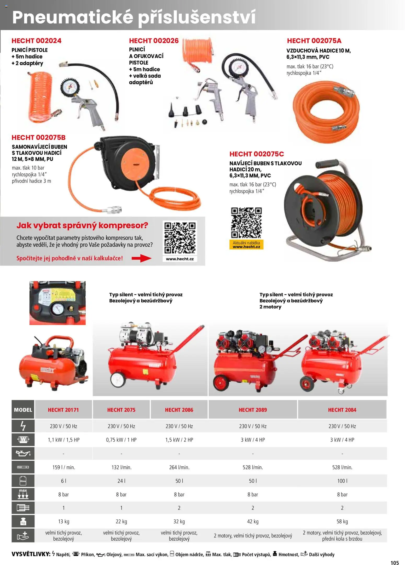 Hecht katalog - Jaro - léto 2026 od 19.02.2026 | Strana: 105 | Produkty: Buben, Hecht, Hadice, Kola
