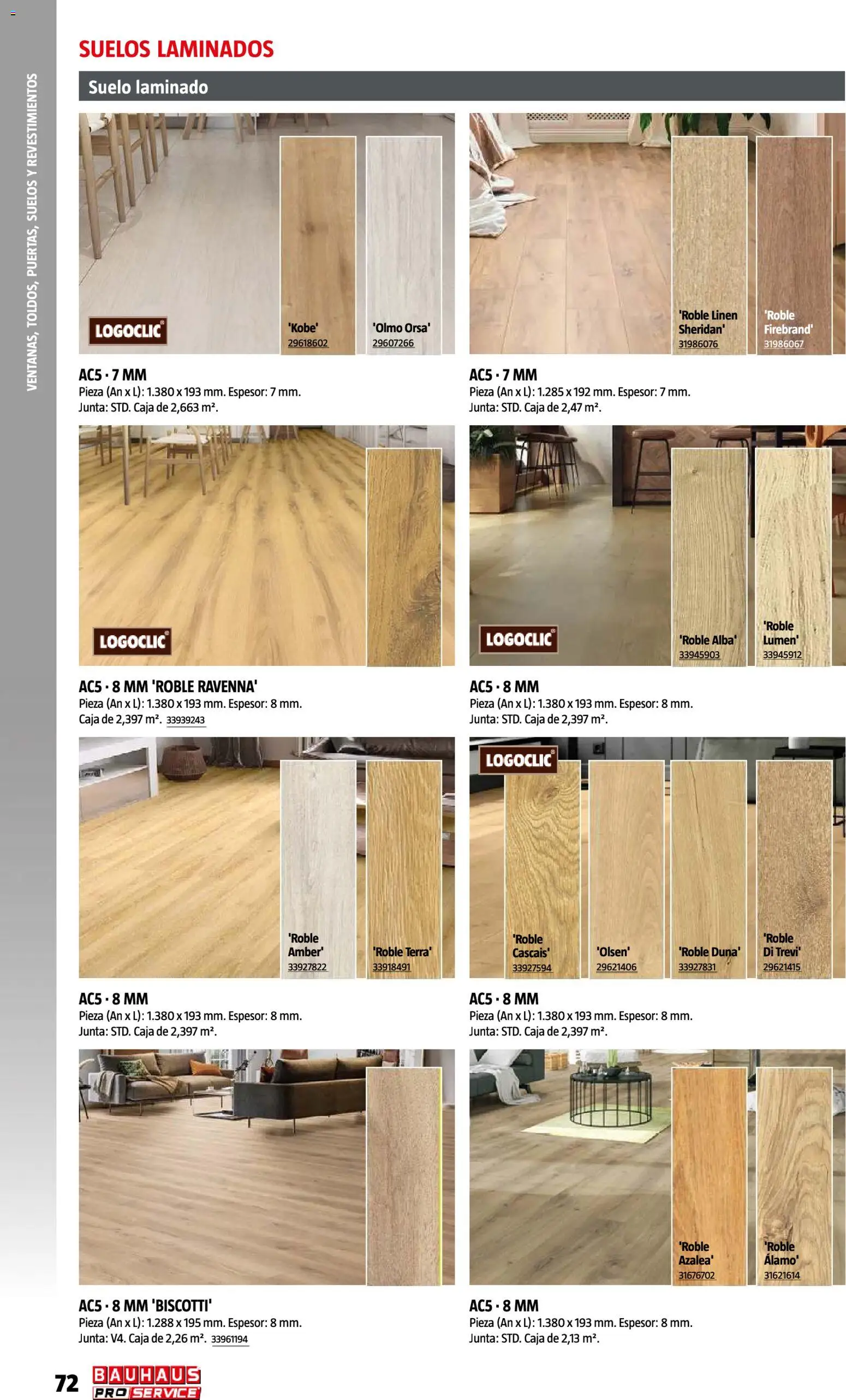 Bauhaus ProService │ válido desde el 11/05/2026 | Página: 72 | Productos: Suelo laminado, Caja