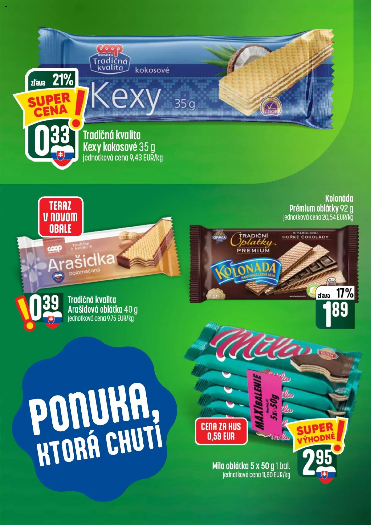 Nové COOP Jednota akcie – leták je platný od 30.07.2026 | Strana: 38 | Produkty: Mila