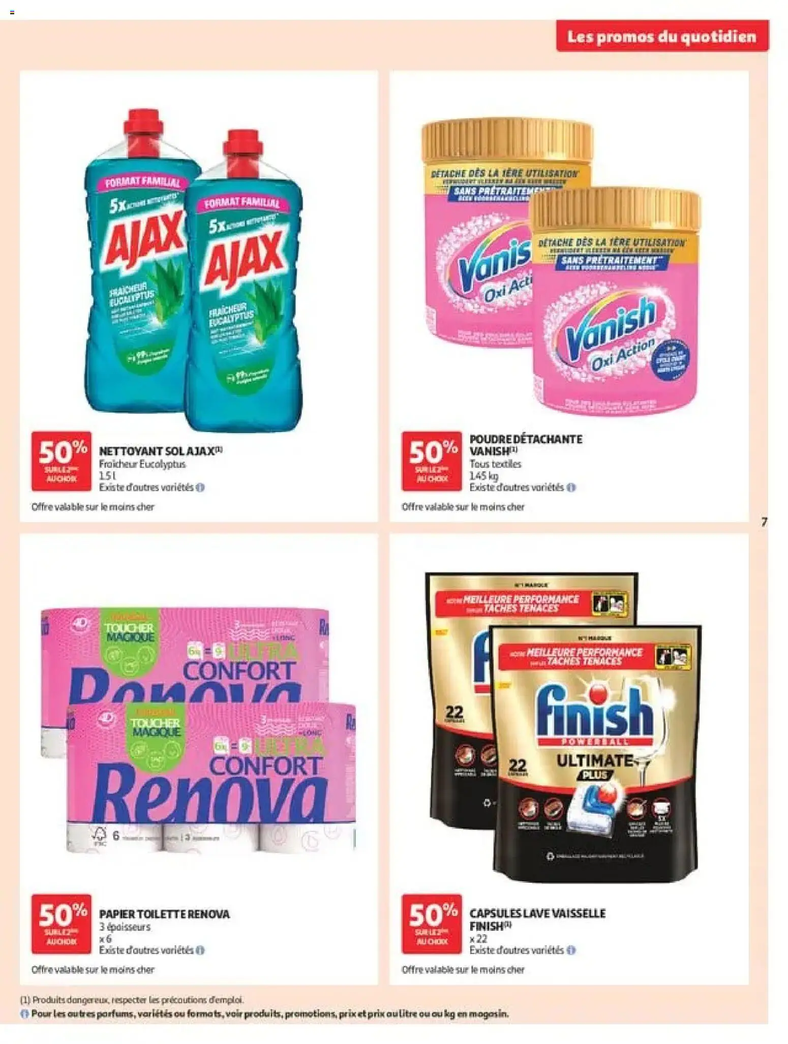 {H1} | Page: 7 | Produits: Papier toilette, Poudre, Papier toilette Renova
