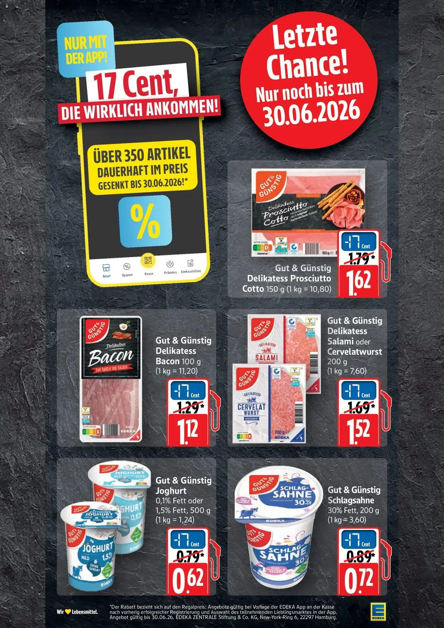 Edeka prospekt Altrip – gültig ab 29.06.2026 | Seite: 11 | Produkte: Schlagsahne, Joghurt, Wurst, Salami