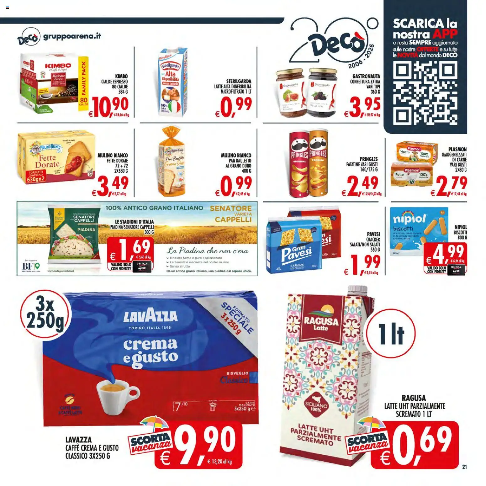Volantino Decò del 21/07/2026 | Pagina: 21 | Prodotti: Manzo, Piadina, Lavazza, Macinato