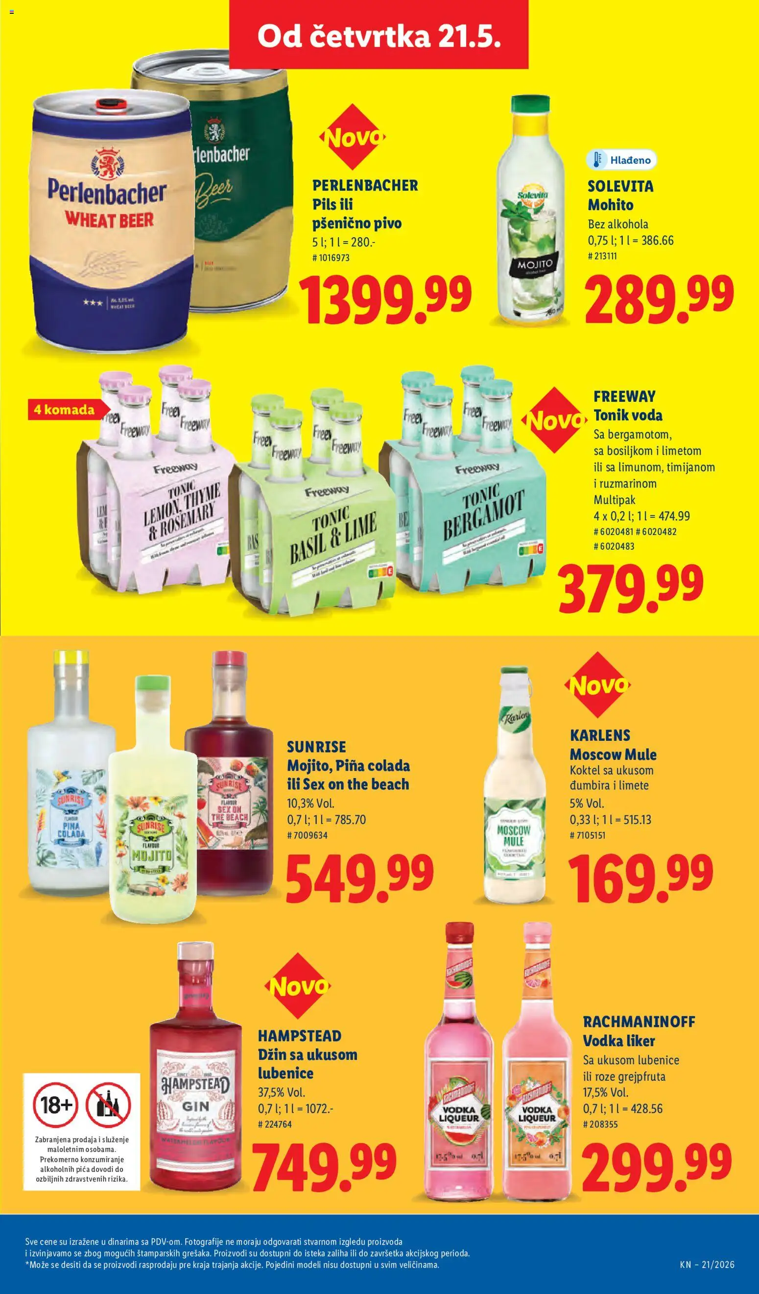 Lidl katalog - važi od 21.05.2026 | Strana: 55 | Proizvode: Vodka, Voda, Pica, Tonik