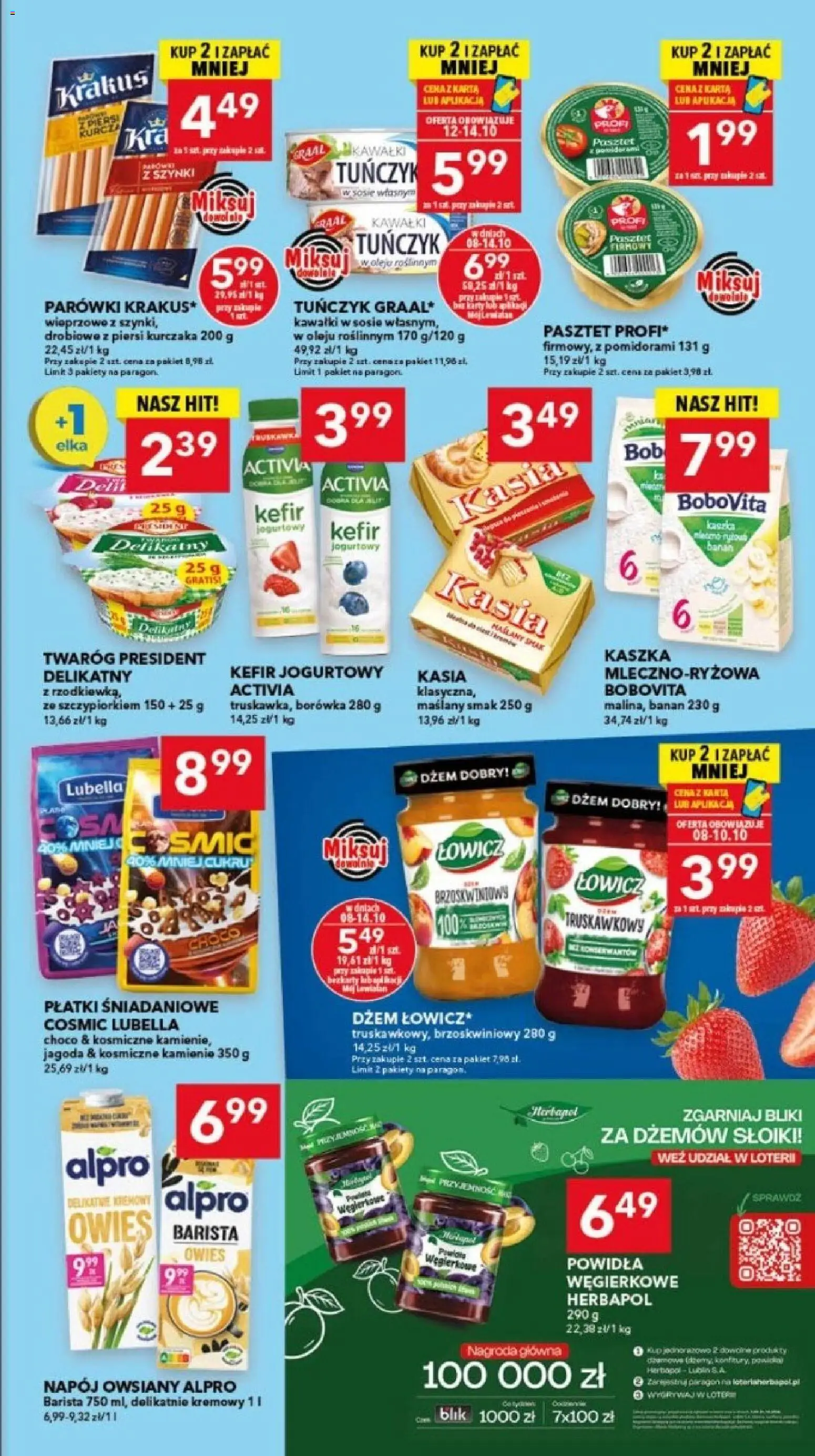 Lewiatan gazetka - Szczecin od 08.10.2026 | Strona: 3 | Produkty: Alpro, Parówki, Twaróg, Twaróg President