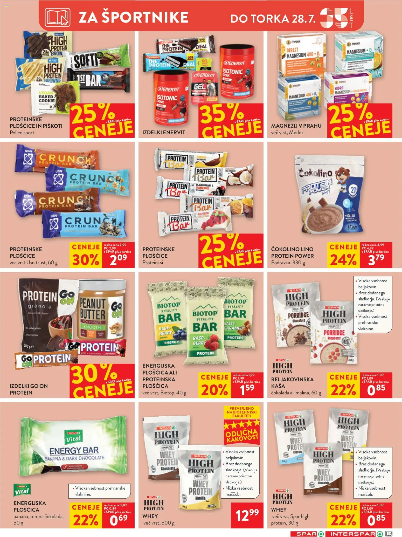 Novi Spar katalog ponudbe – veljaven od 22.07.2026 | Stran: 23 | Izdelki: Čokolino, Ploščice, Cokolada, Piskoti