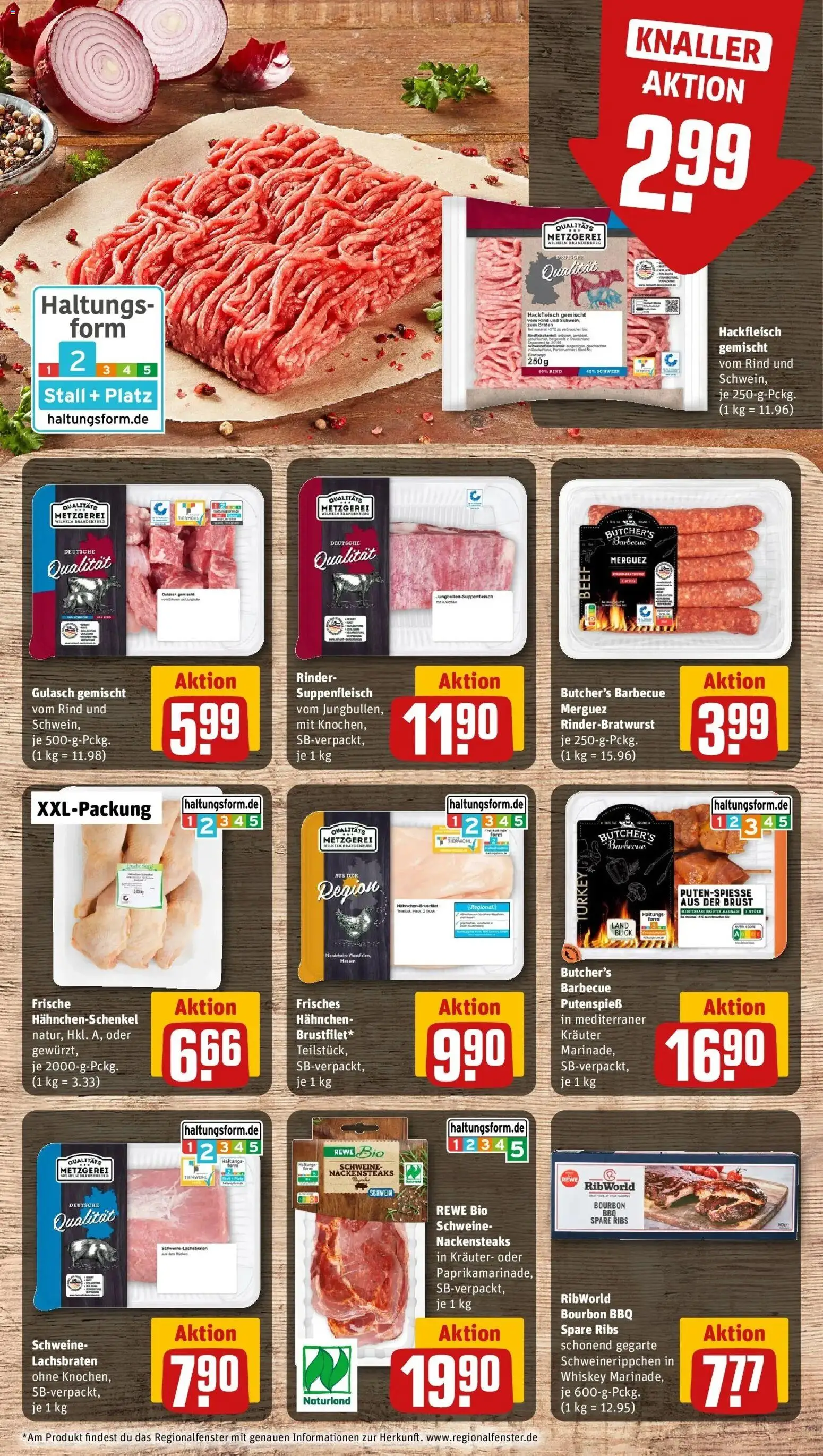 REWE Prospekt ab 04.05.2026 zum Blättern » Angebote | Seite: 12 | Produkte: Hahnchenschenkel, Bourbon, Whiskey, Hackfleisch