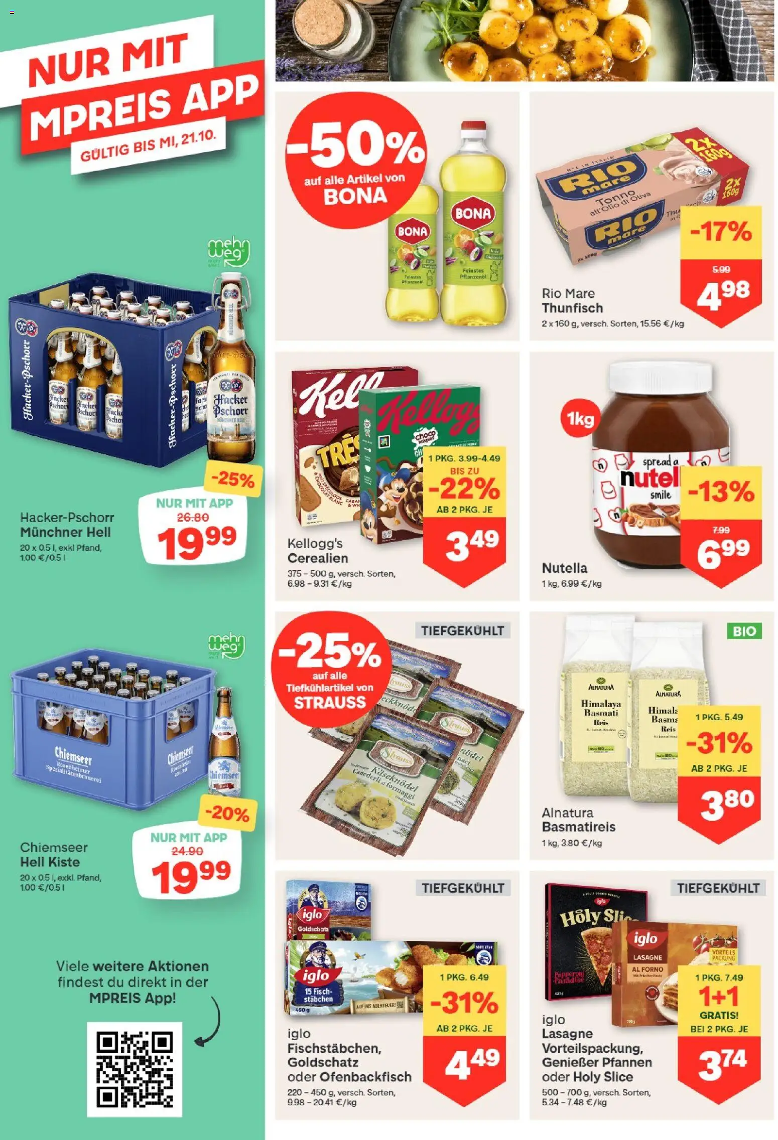 MPREIS Flugblatt gültig ab 15.10.2026 | Seite: 8 | Produkte: Nutella, Reis, Fisch