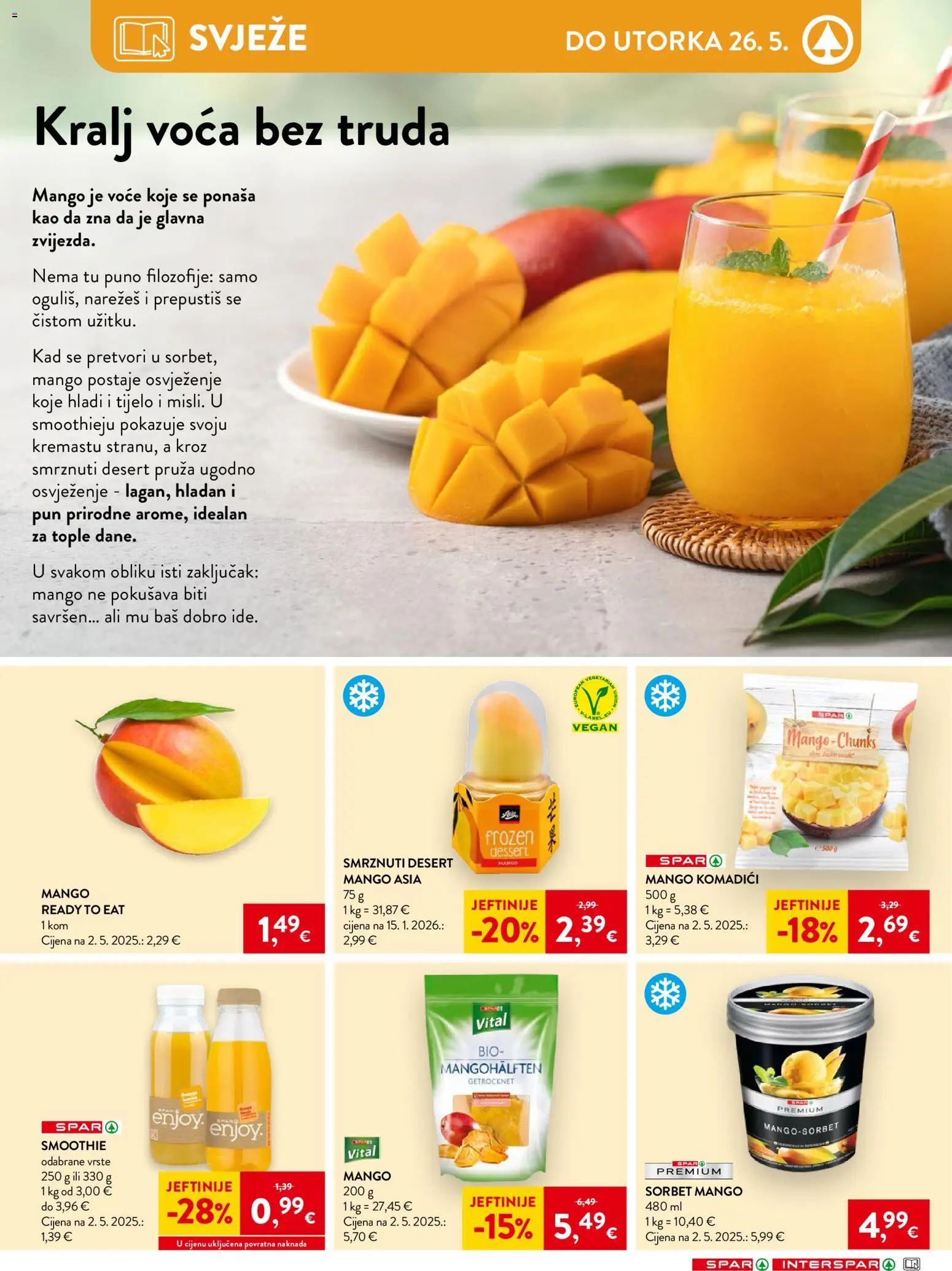Spar katalog | vrijedi od 20.05.2026 | Stranica: 23 | Proizvodi: Voće, Smoothie, Mango