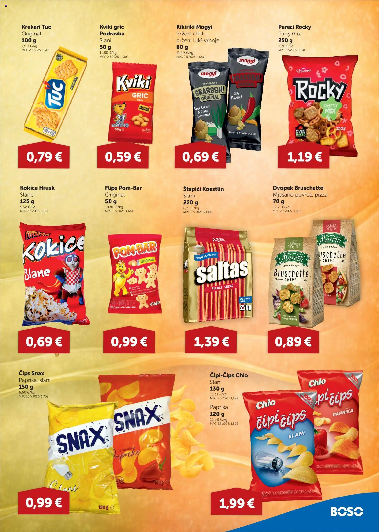 Boso katalog | vrijedi od 13.08.2026 | Stranica: 9 | Proizvodi: Podravka, Krekeri, Bruschette, Pereci