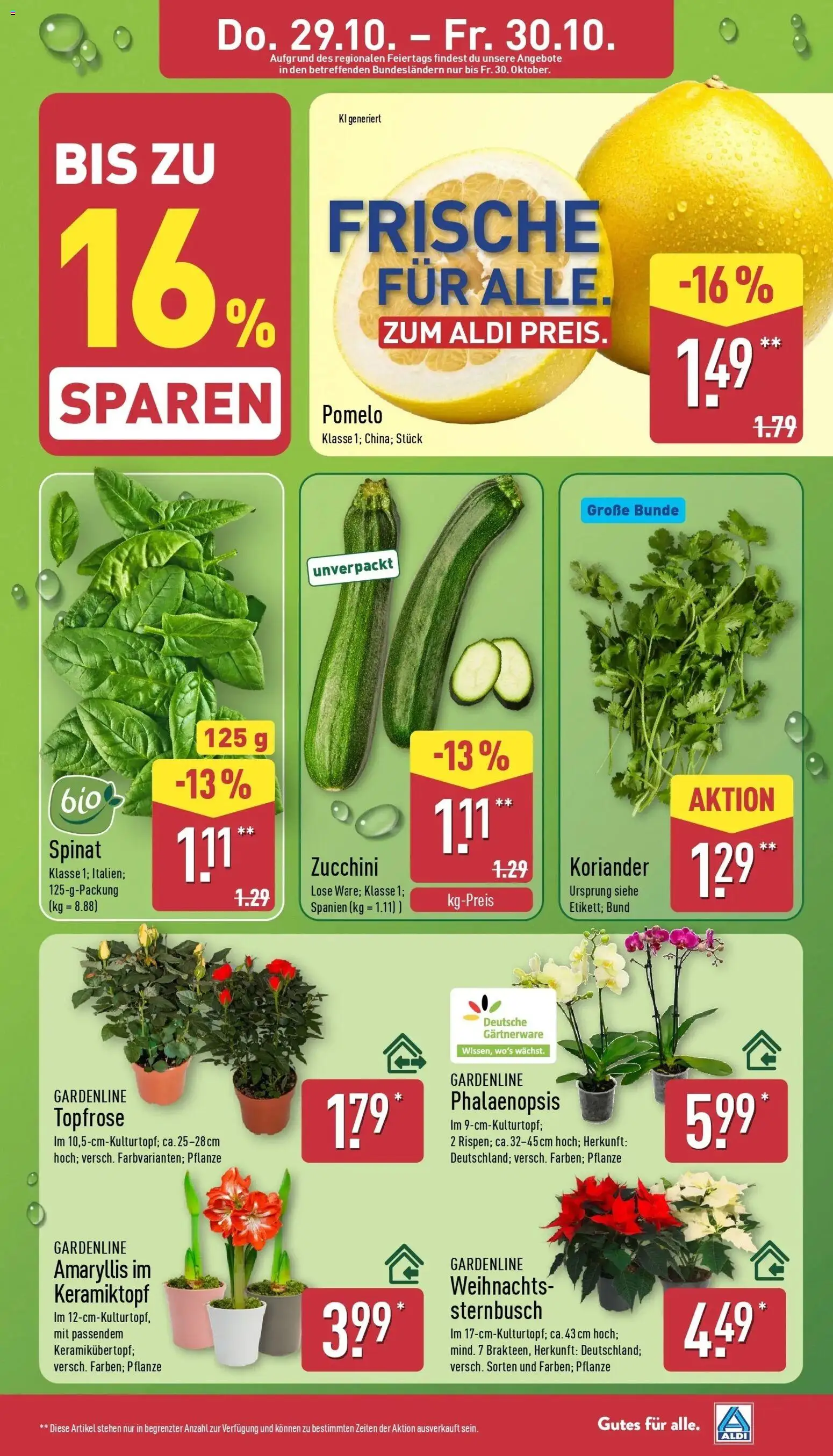Aldi Aktueller Prospekt (ab 26.10.2026) » Angebote Online | Seite: 32 | Produkte: Zucchini