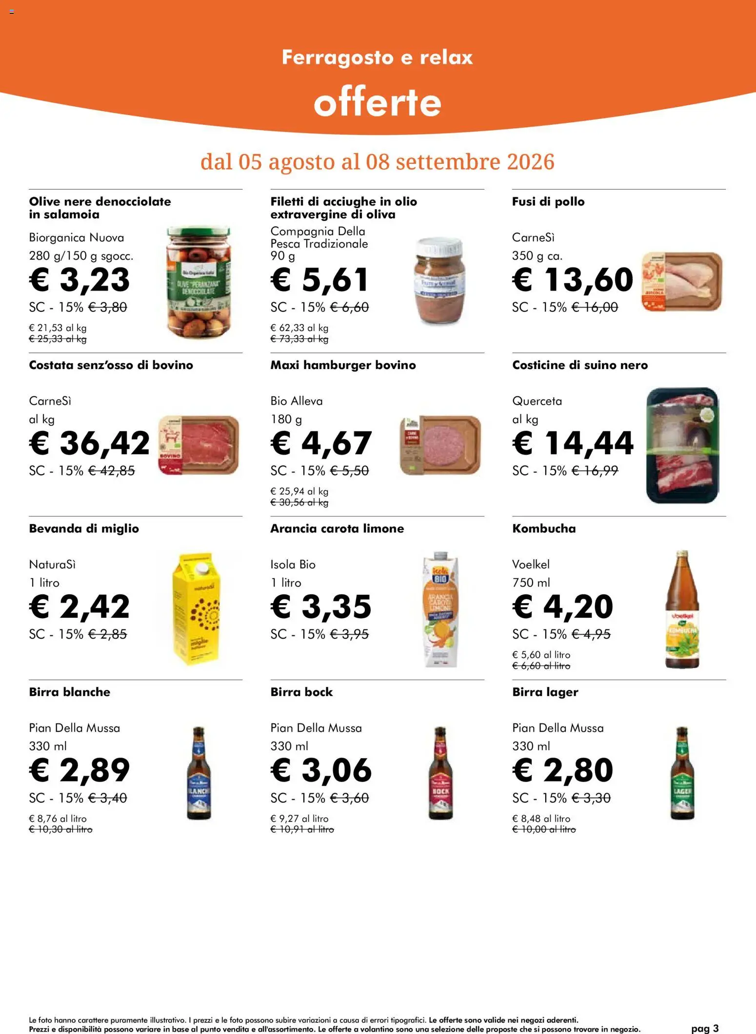 Volantino Natura Sì del 05/08/2026 | Pagina: 3