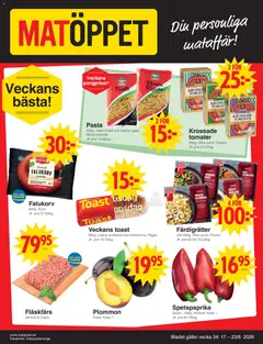 Matöppet erbjudanden - Förhandsvisning av reklamblad från butik Matöppet aktuell från 17/08/2026