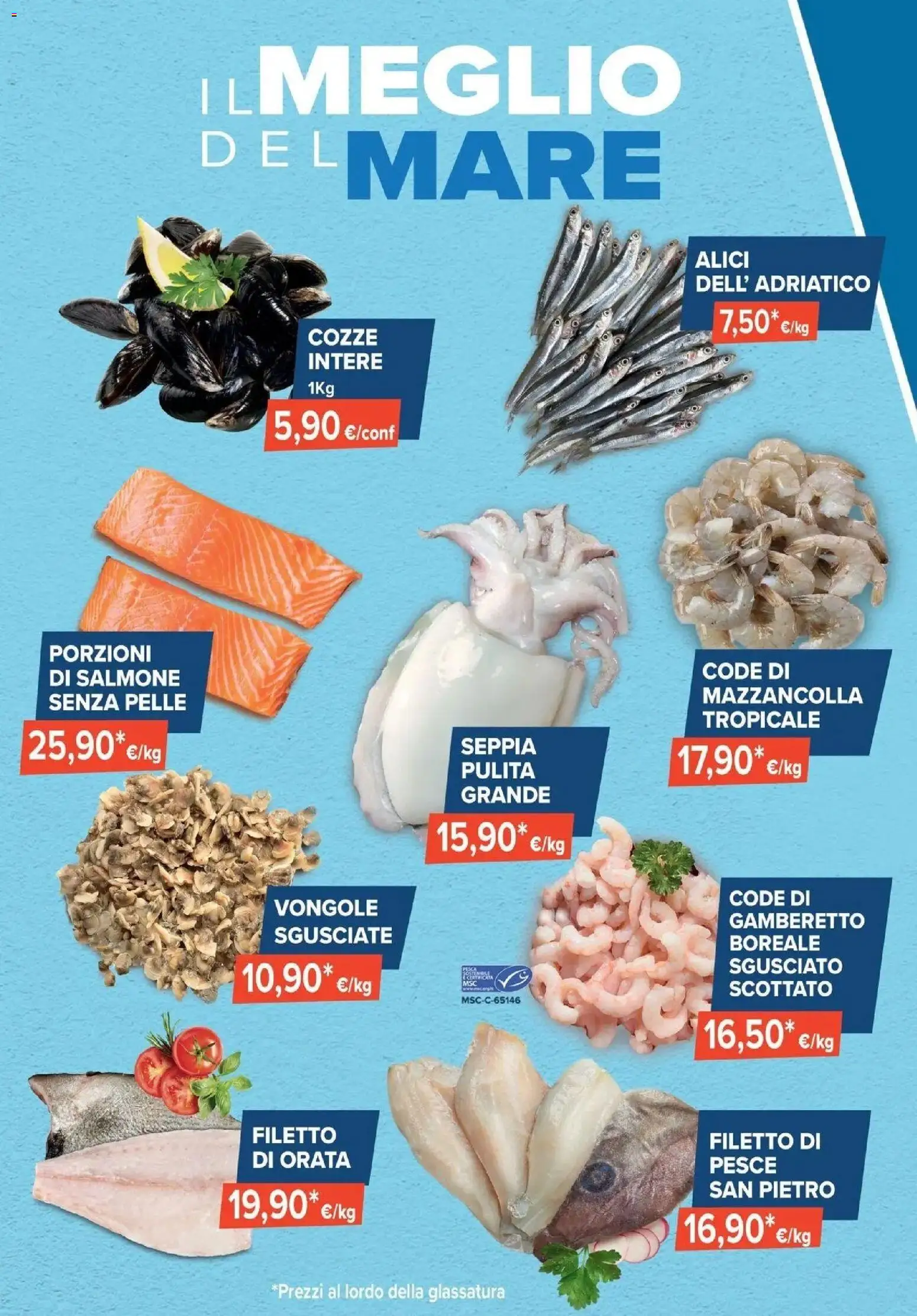 Nuovo Sapore di mare volantino Reggio Emilia dal 07/09/2026 > offerte anteprima 🛍️ | Pagina: 2 | Prodotti: Salmone, Pesce, Cozze, Orata