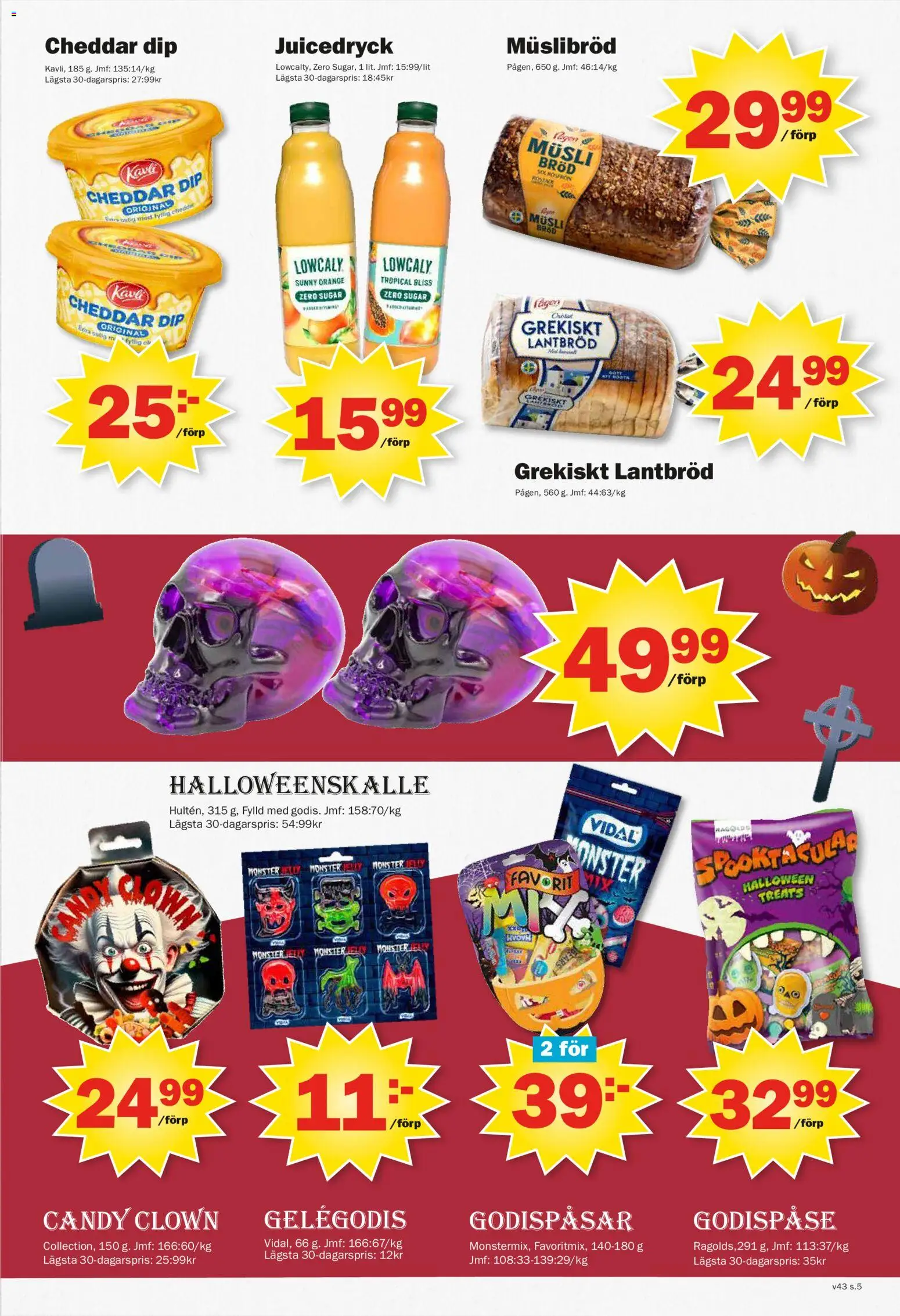 Pekås reklamblad aktuell från 19/10/2026 | Sida: 5 | Produkter: Musli, Cheddar, Bröd, Lantbröd