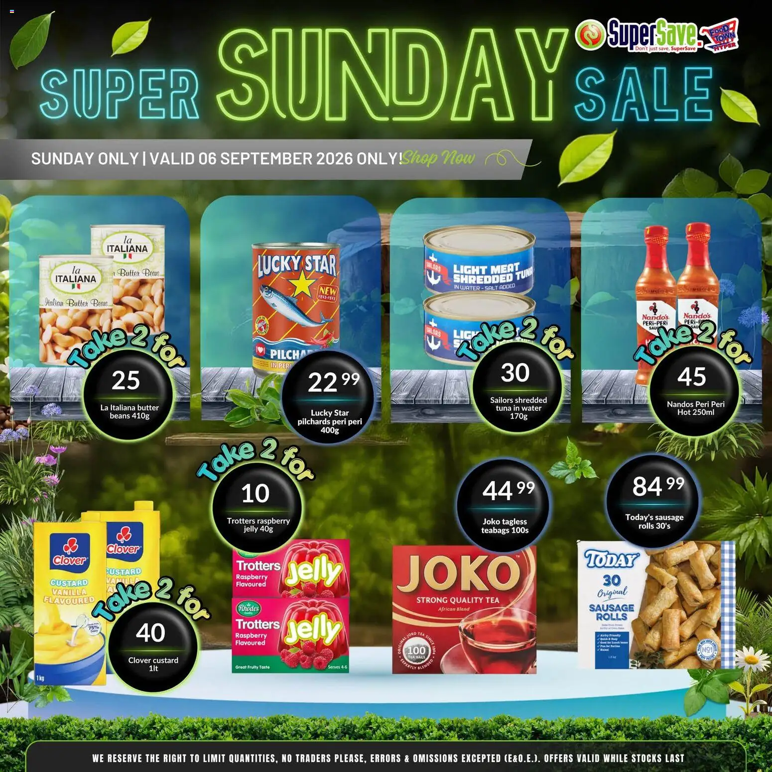 New Super Save catalogue – valid from 06/09/2026 | Page: 3 | Products: Custard, Light, Water, Sausage