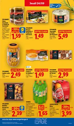 LIDL - Prévisualisation de SUPER BOCK Bière*, Le produit de 6 x 33 cl : 4,99 € (1 L = 2,52 €) Les 2 produits : 8,98 € (1 L = 2,27 €) 5,2 % Vol. valide à partir de 24/09/2026 | Page: 25