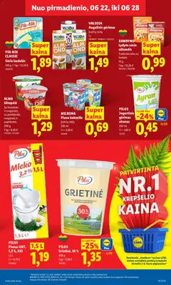 LIDL leidinys galioja nuo 2026.06.22 | Puslapis: 19 | Prekių: Užtepėlė, Pienas, Krepšelis, Grietinė