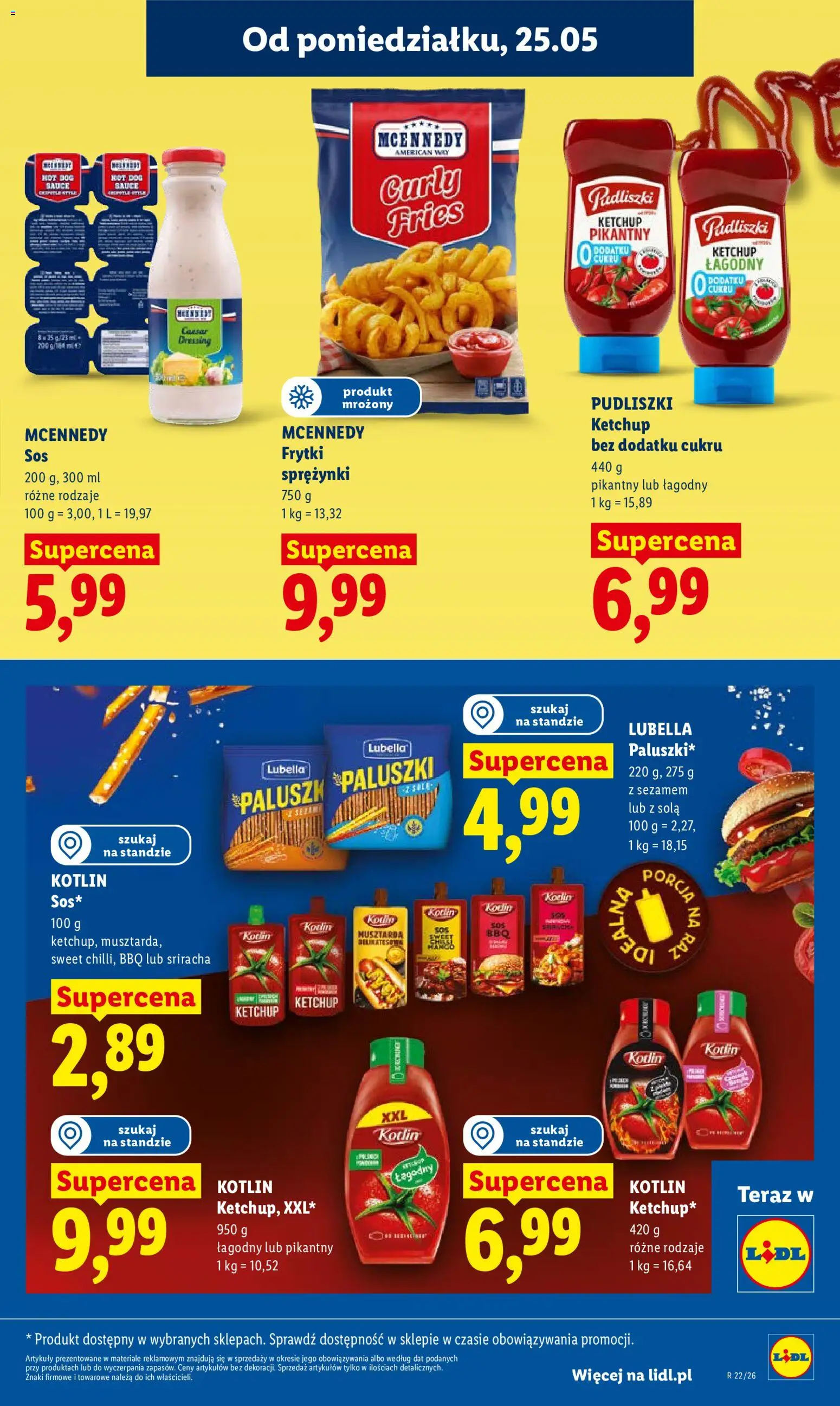 Lidl gazetka od 25.05.2026 | Strona: 87 | Produkty: Sriracha, Musztarda, Paluszki, Frytki