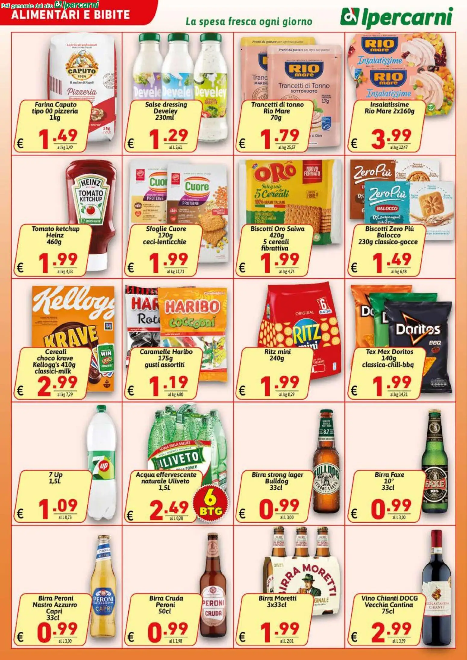 Volantino Ipercarni del 08.05.2026 | Pagina: 14 | Prodotti: Caramelle, Biscotti, Birra Moretti, Bibite