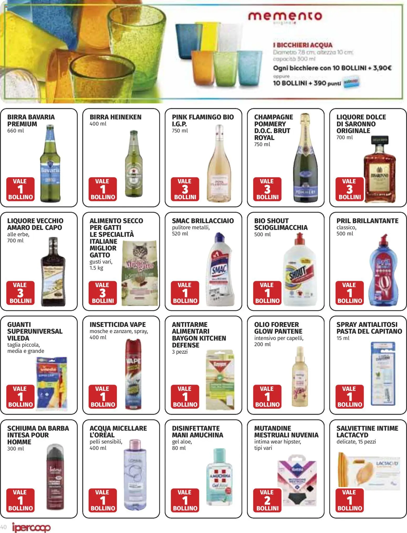 Volantino Ipercoop del 04.06.2026 | Pagina: 40 | Prodotti: Schiuma da barba, Champagne, Insetticida, Liquore