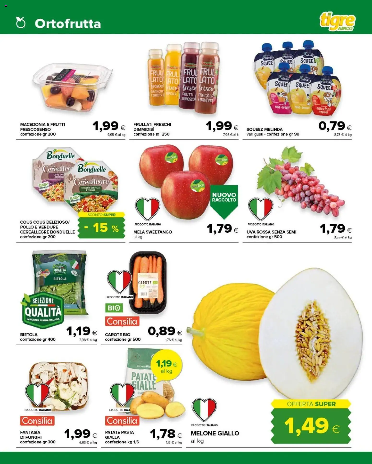 Volantino Tigre del 02/09/2026 | Pagina: 3 | Prodotti: Patate, Carote, Arancia, Macedonia