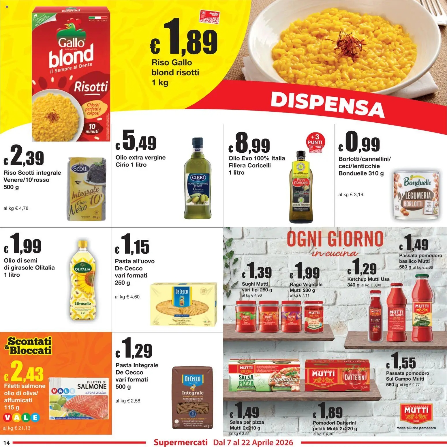 Volantino Sì con Te del 07.04.2026 | Pagina: 14 | Prodotti: Pizza, Riso, Olio, Basilico
