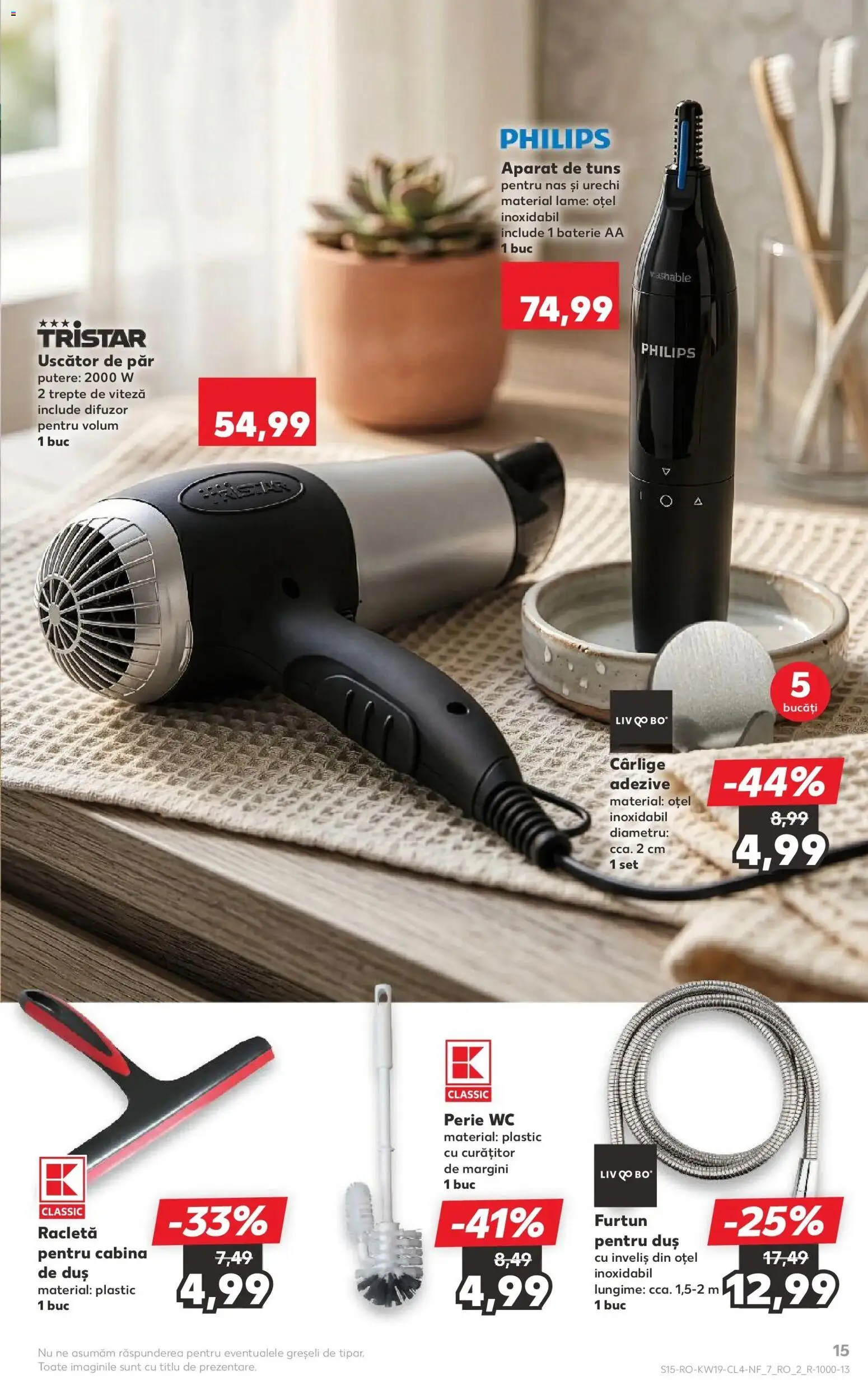 Noul catalog Kaufland – valabil de la 06.05.2026 | Pagină: 15 | Produse: Enginar, Uscător, Uscător De Păr, Perie
