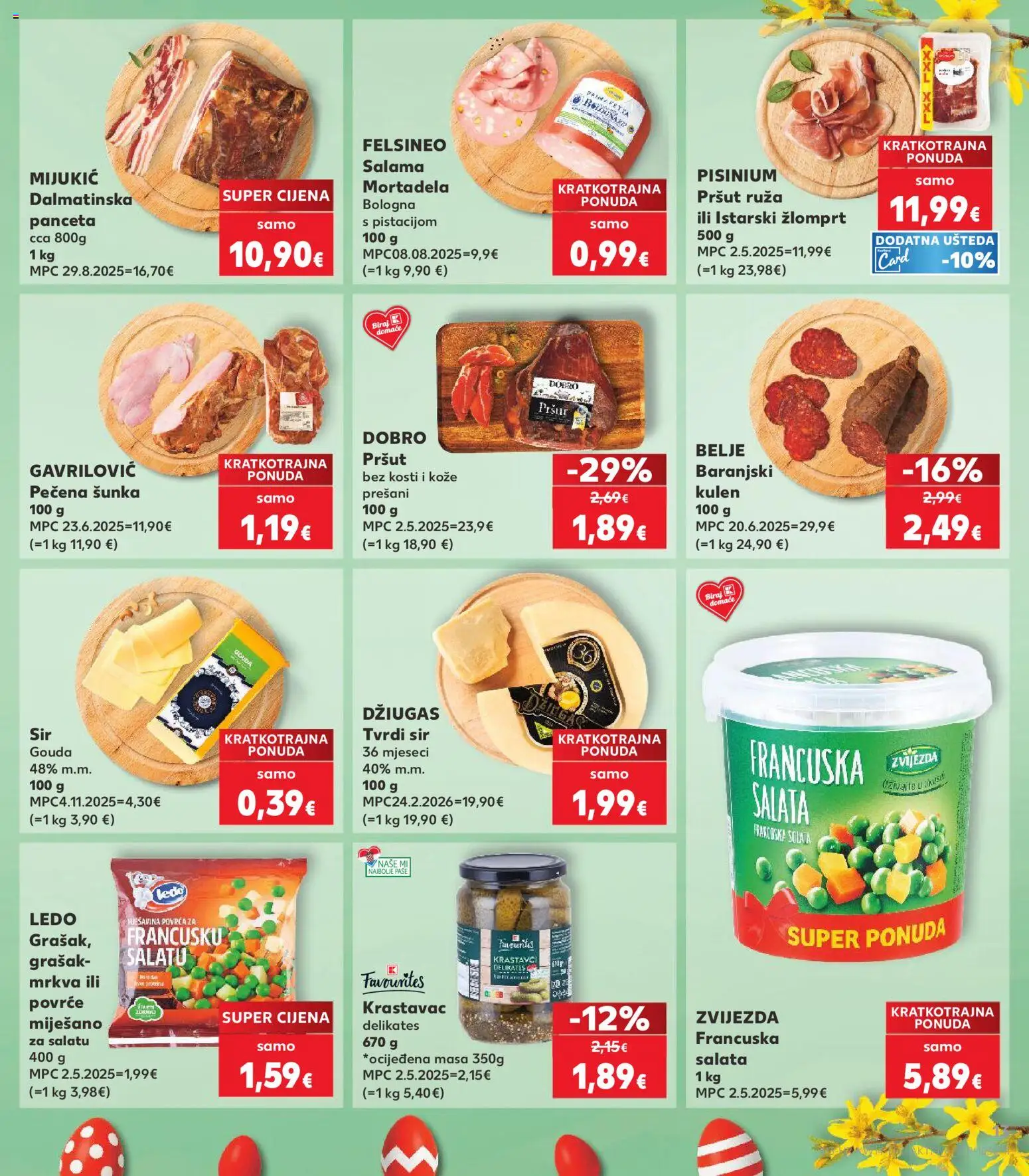 Kaufland katalog | vrijedi od 01.04.2026 | Stranica: 13 | Proizvodi: Sir, Mortadela, Krastavci, Panceta