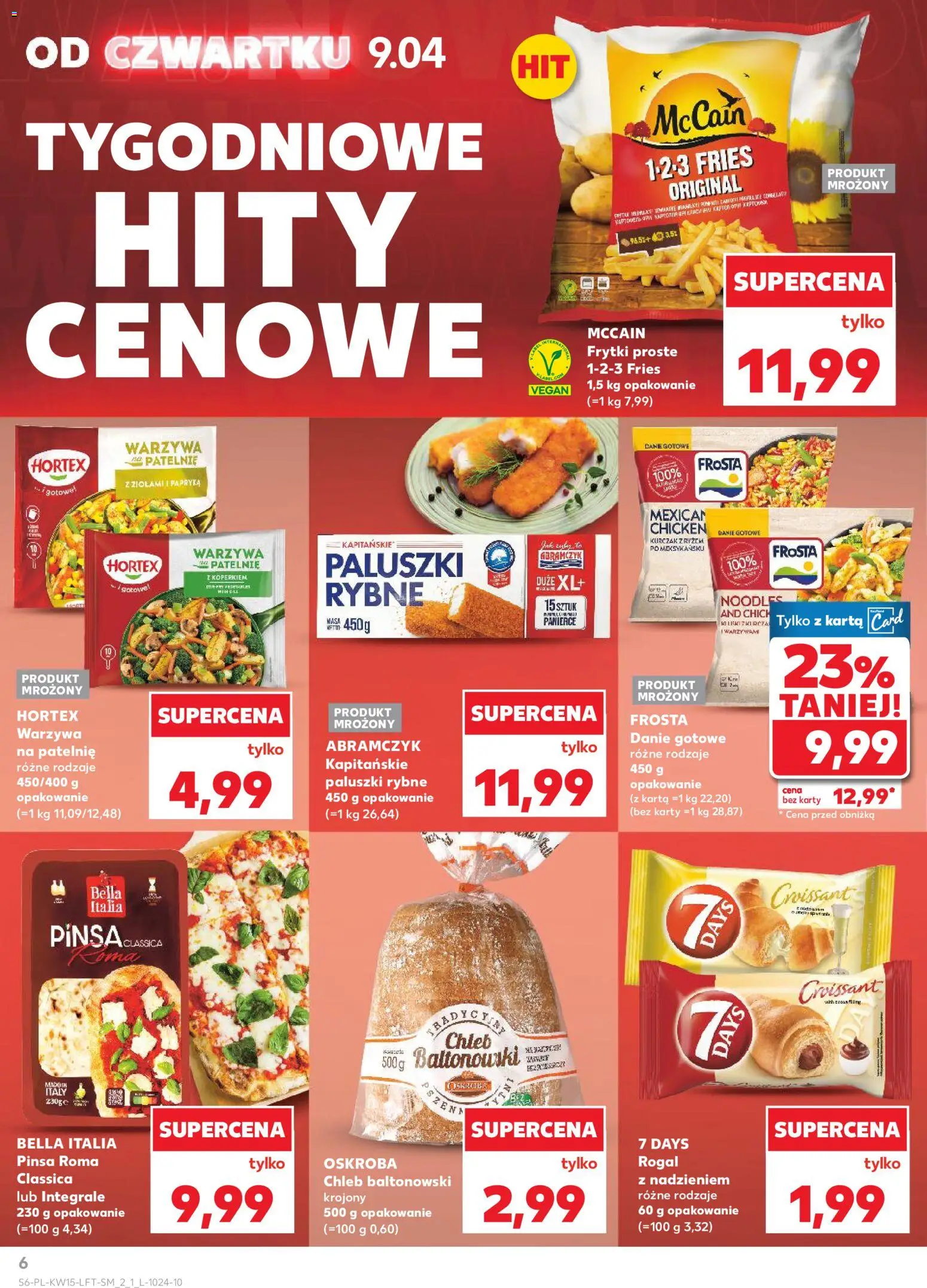 Kaufland gazetka od 09.04.2026 | Strona: 6 | Produkty: Paluszki rybne, Patelnie, Paluszki, Chleb