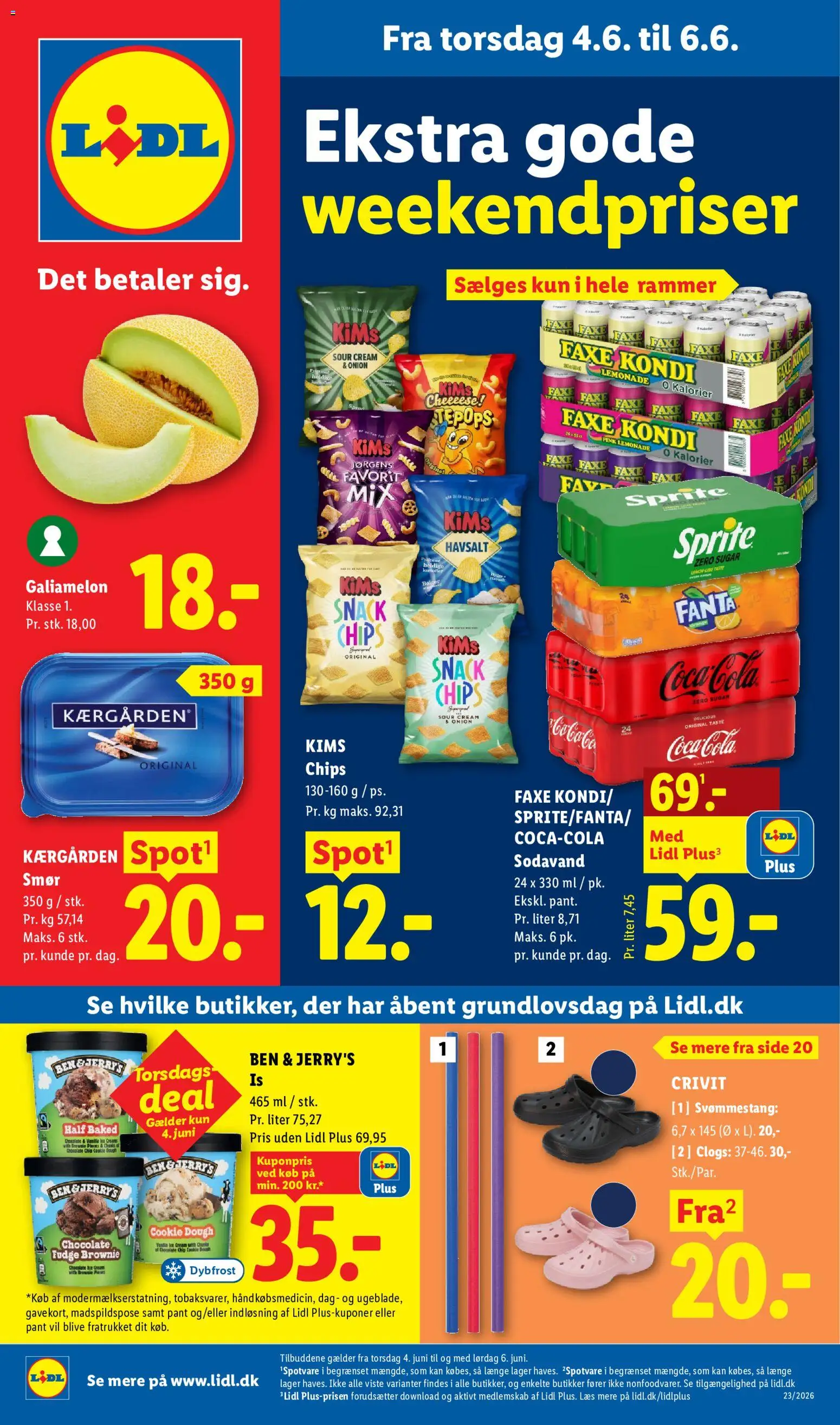 Lidl tilbudsavis – gyldig fra 31.05.2026 | Side: 45 | Produkter: Chips, Fanta, Faxe Kondi, Galiamelon