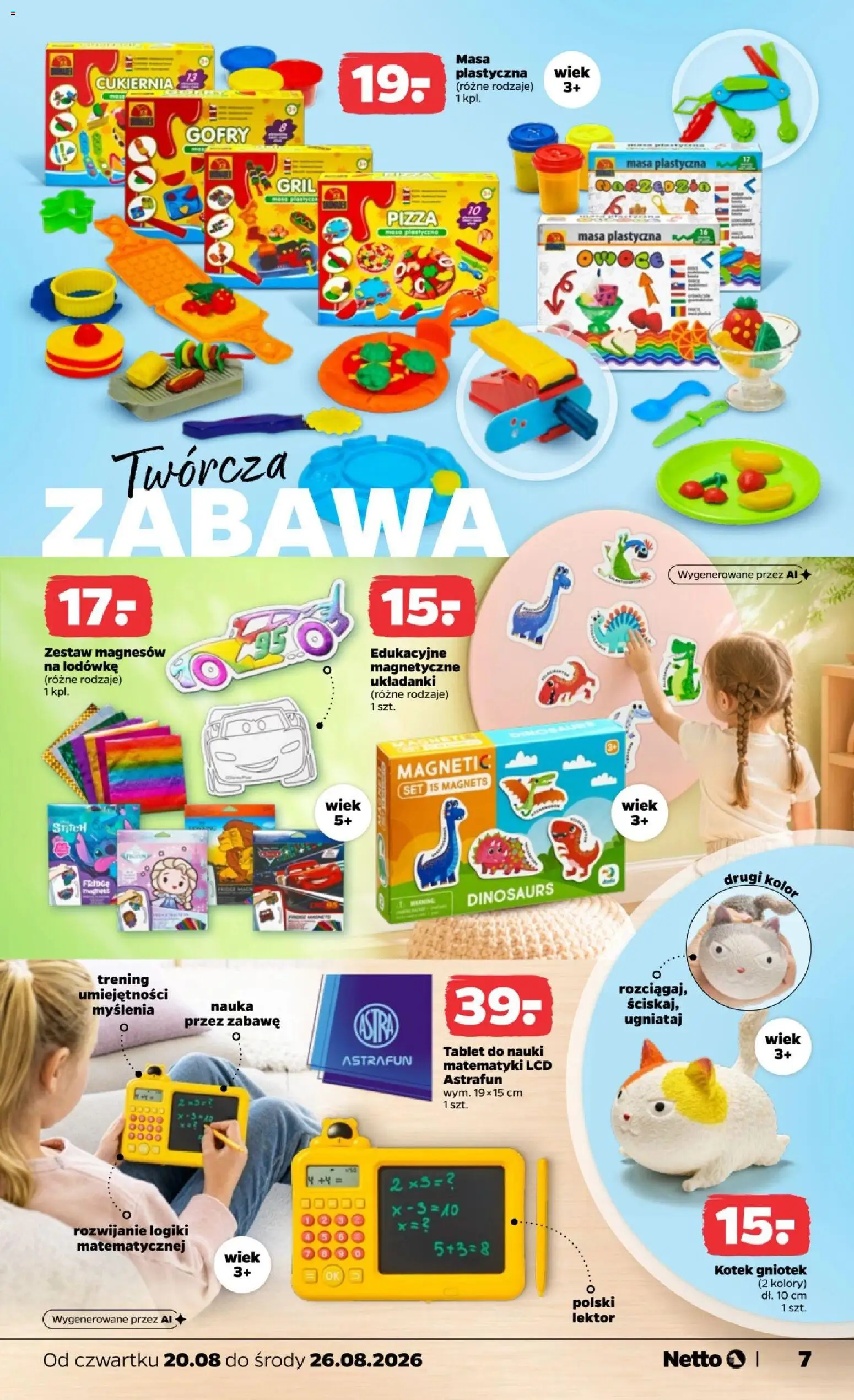 Netto gazetka od czwartku NonFood od 20.08.2026 | Strona: 7 | Produkty: Magnetic, Tablet, Gofry, Pizza